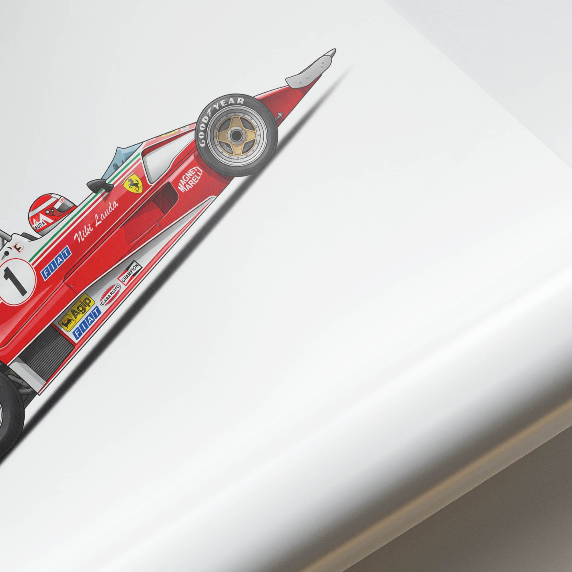 1977 Ferrari 312T2 Niki Lauda – Car Print (Side)