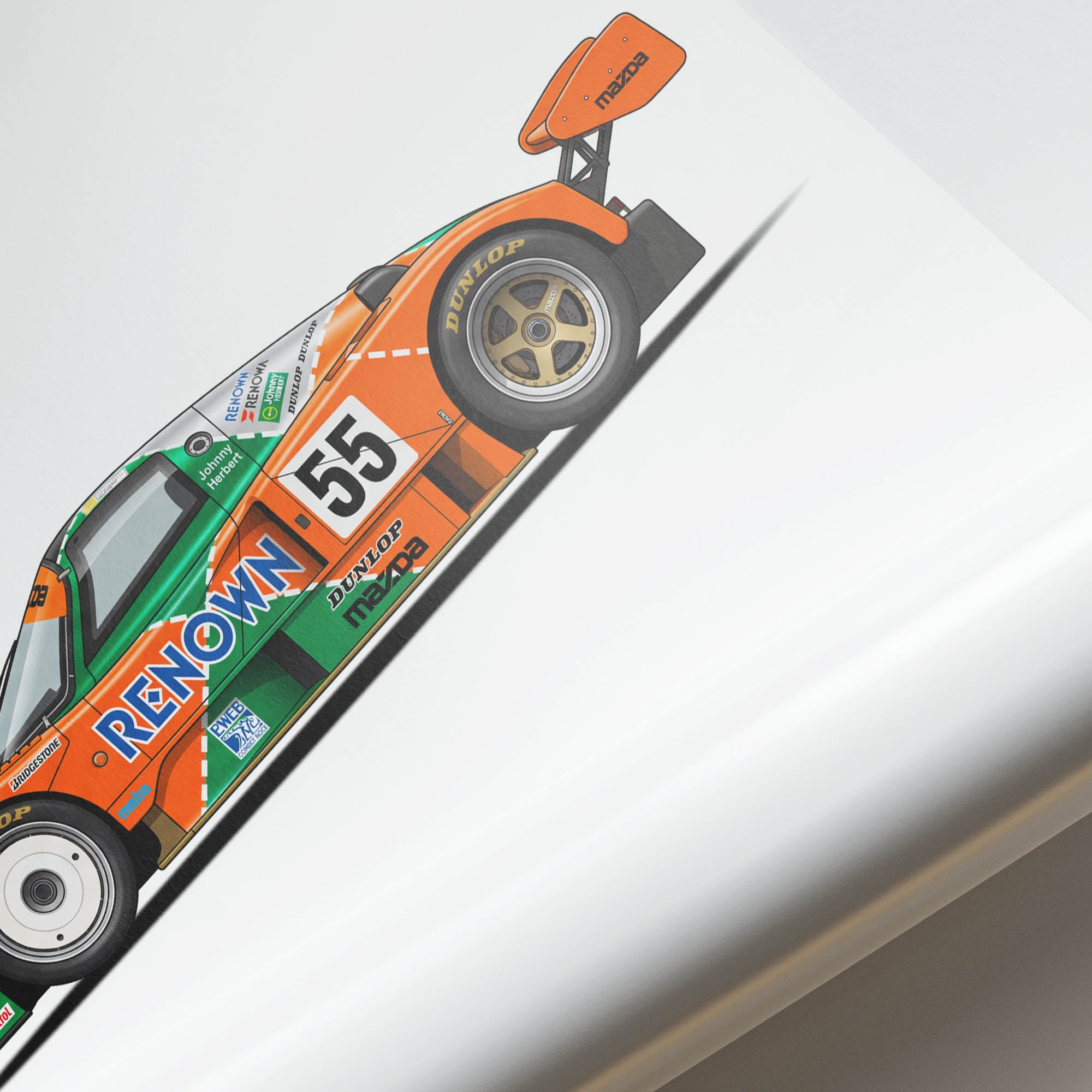 1991 Mazda 787B 55 Johnny Herbert – Car Print