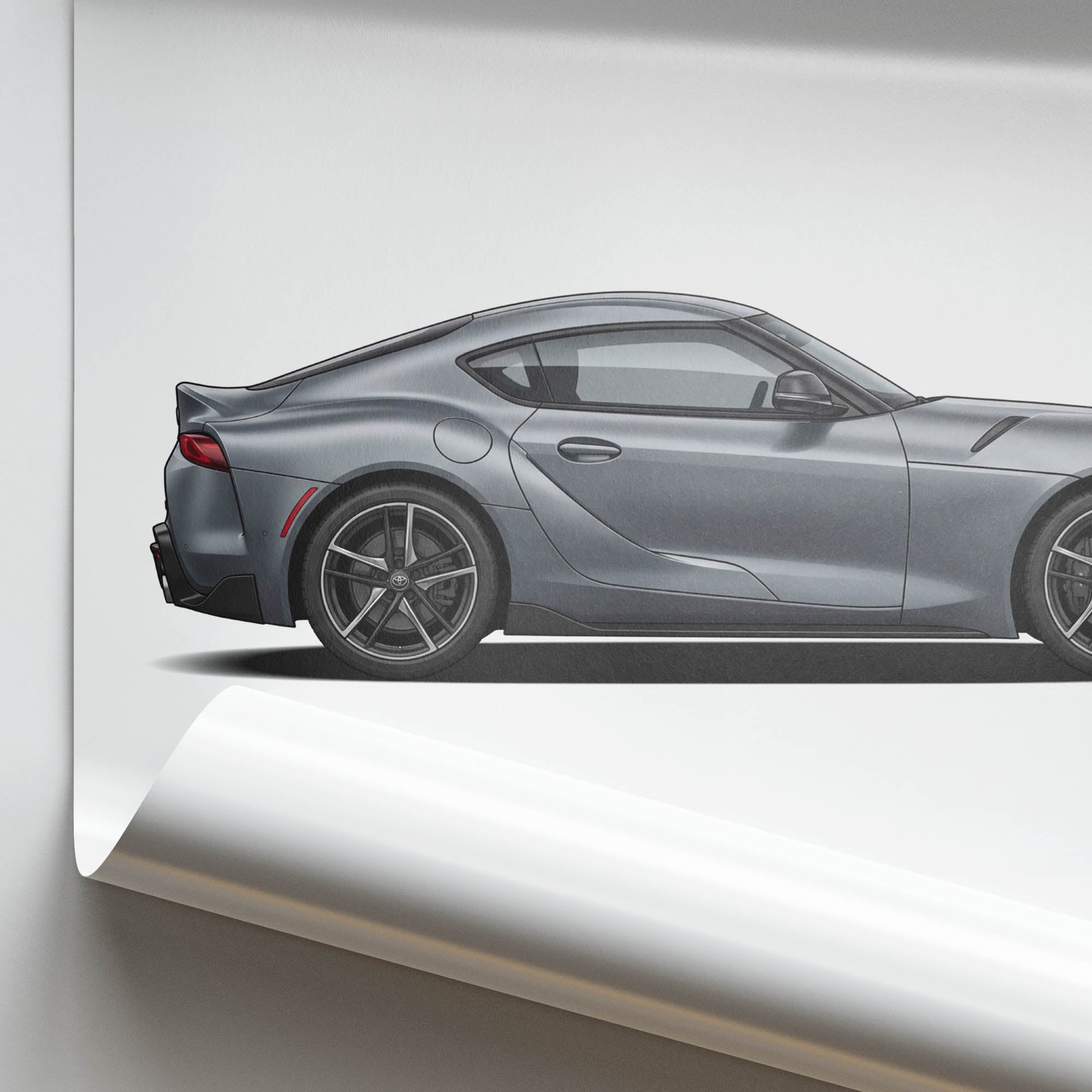 2019 Toyota Gr Supra A90 – Car Print (Side)