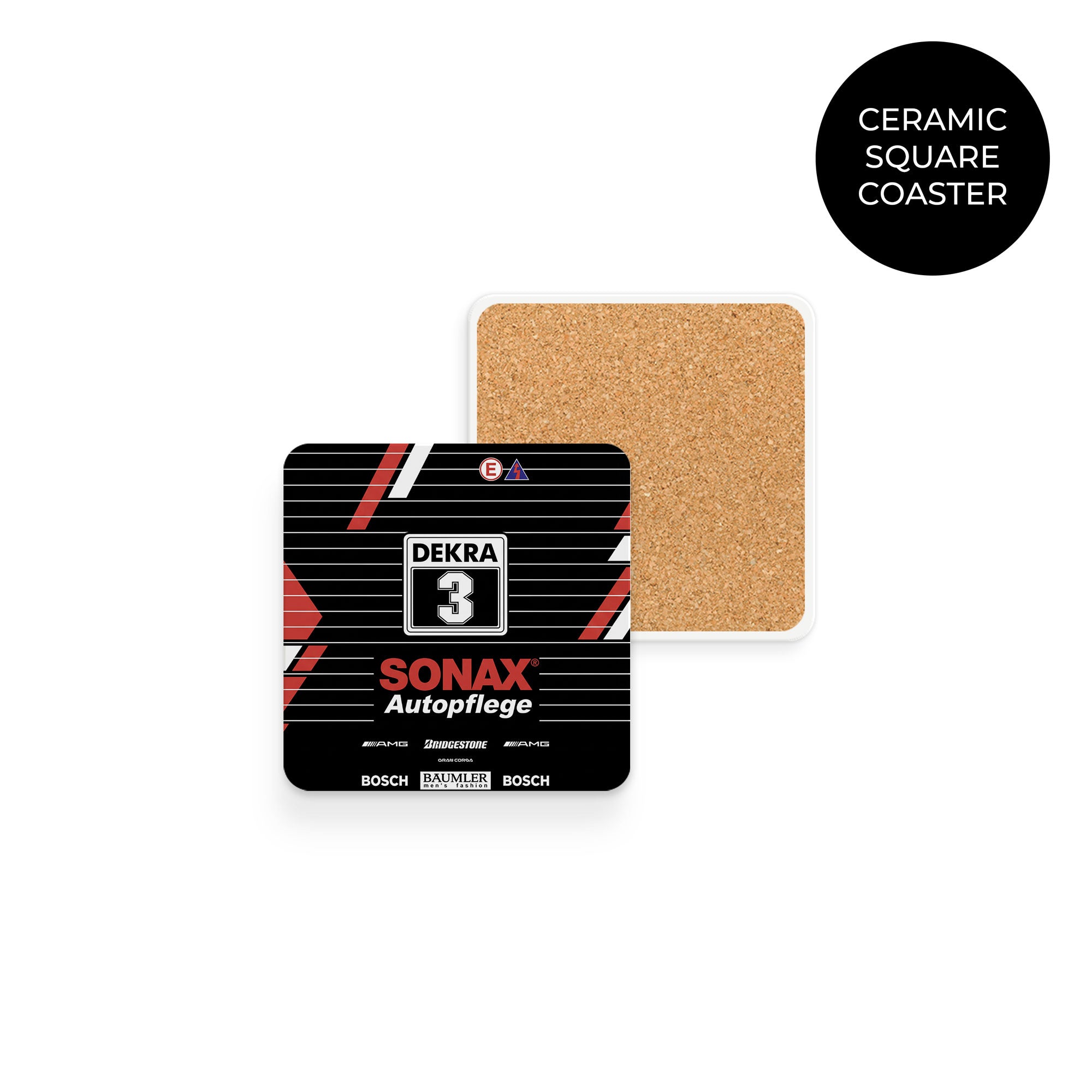 190E Evo II Coaster – DTM Race Car Table Protector | 1992 Racing Champion Decor