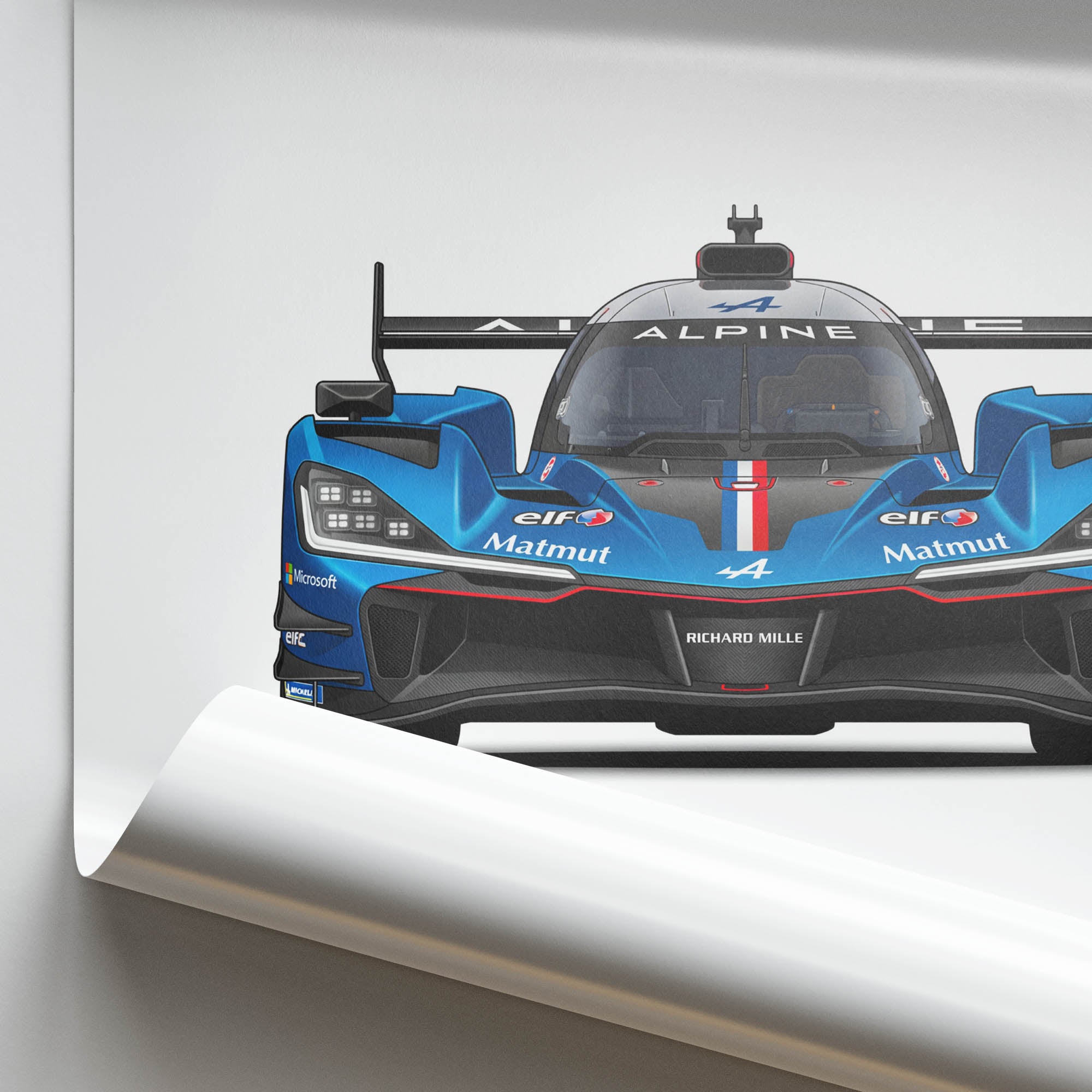 Alpine A424 Poster – 2025 Alpine Endurance Team Blue Livery Racing Art Print