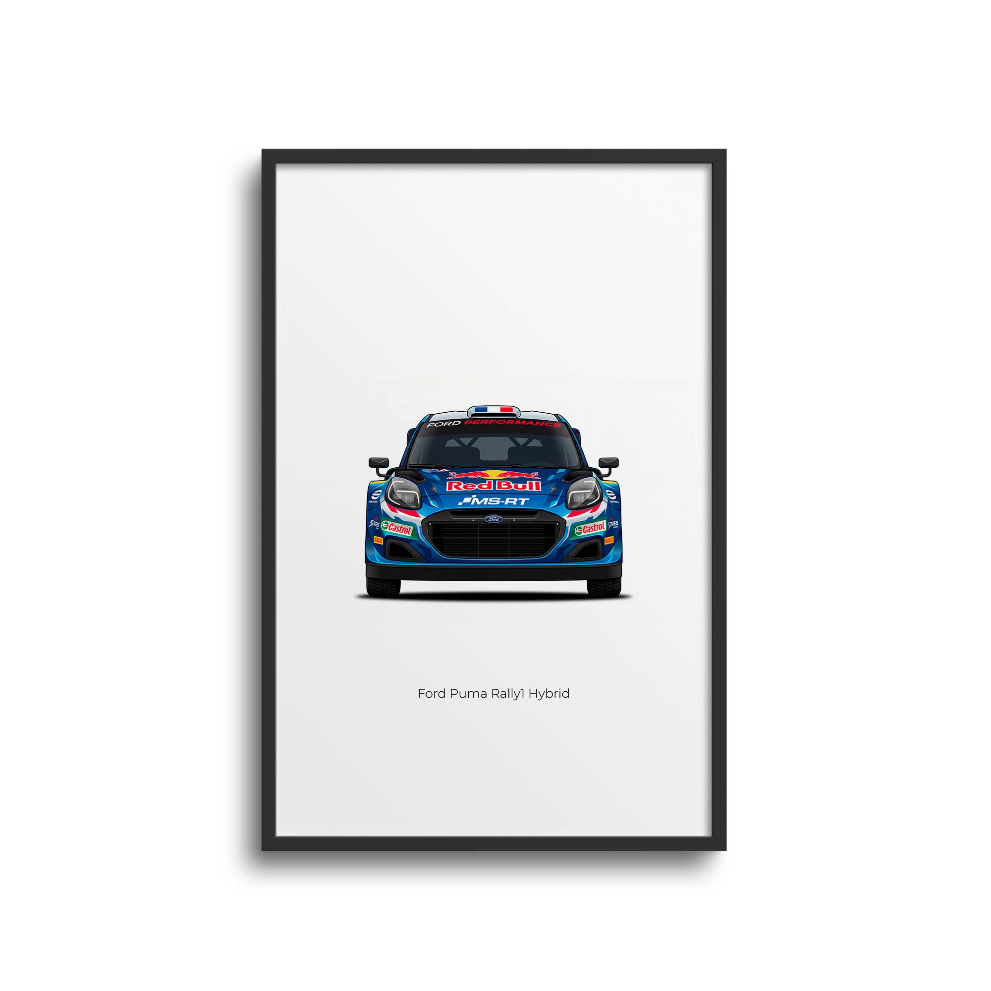 Ford Puma Rally1 Poster - 2025 Hybrid Rally Car M Sport Livery Print