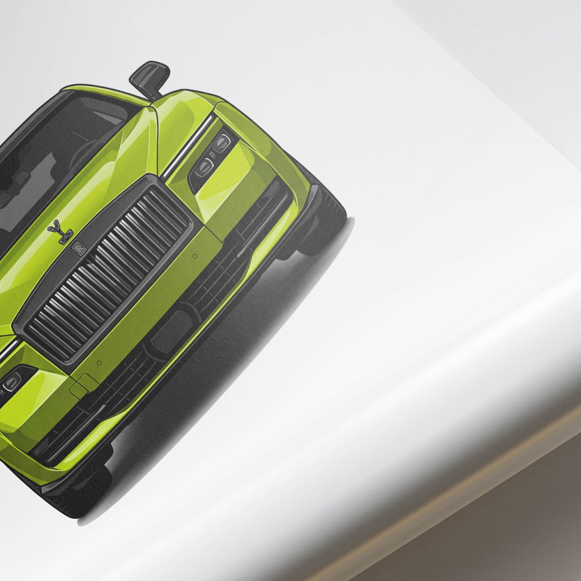2024 Rolls Royce Spectre Chartreuse – Car Print (Front)