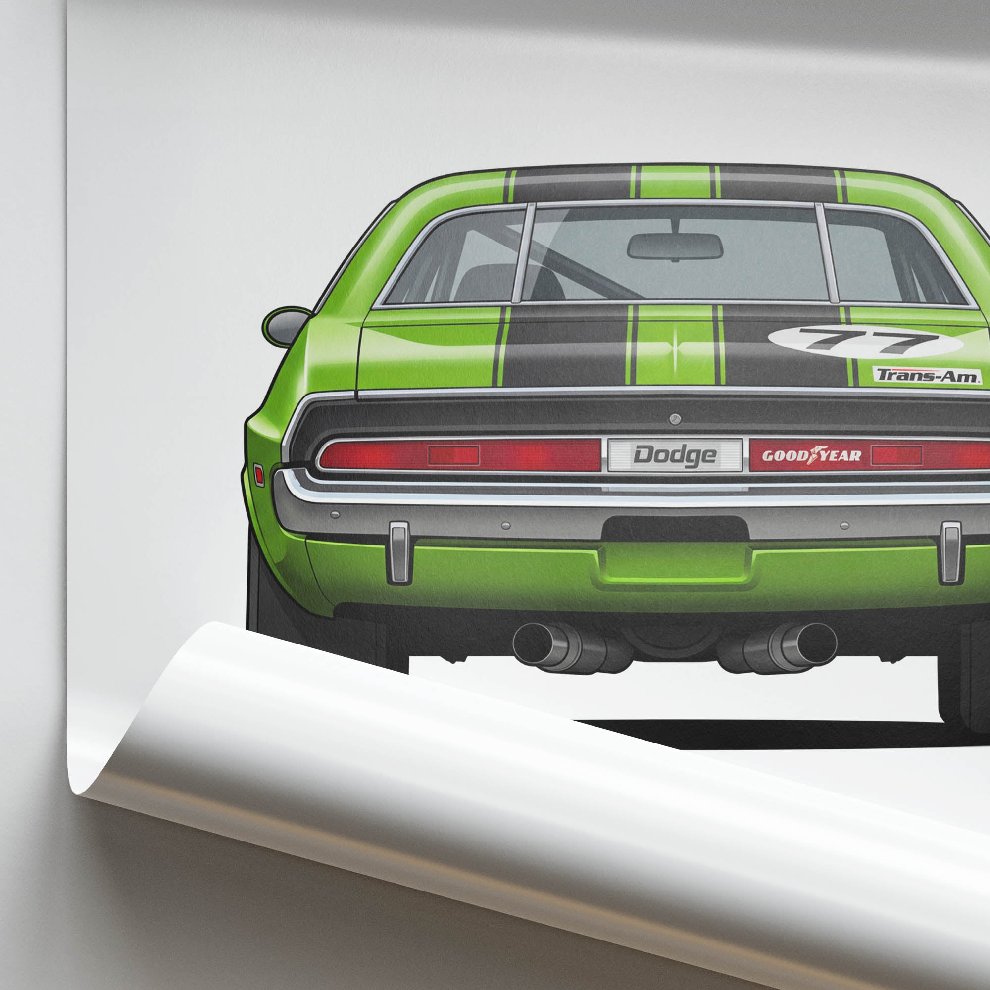1970 Dodge Challenger Trans Am Sam Posey – Car Print