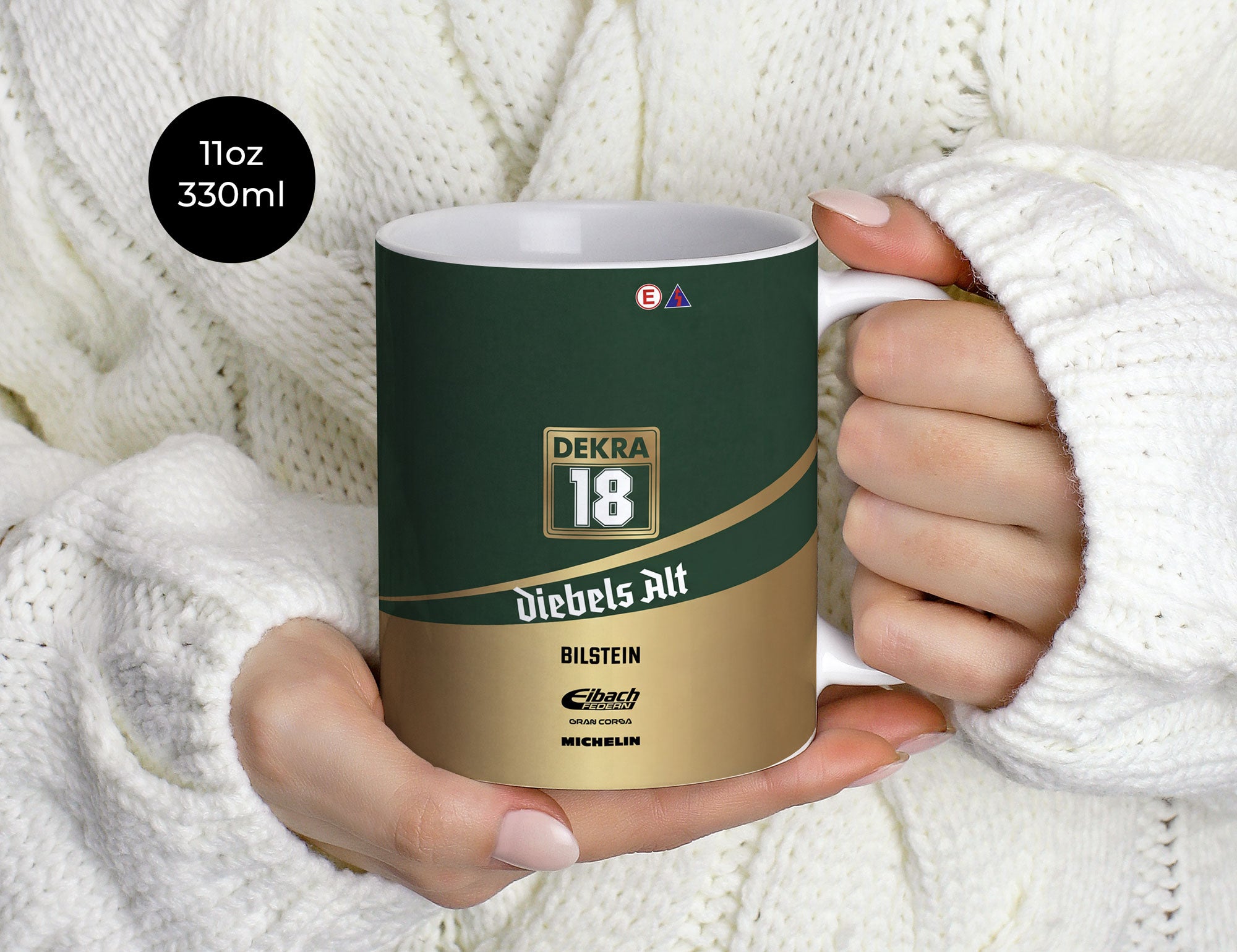 190E Evo II Mug - Ceramic Racing Cup | 1992 DTM Collectible by Gran Corsa