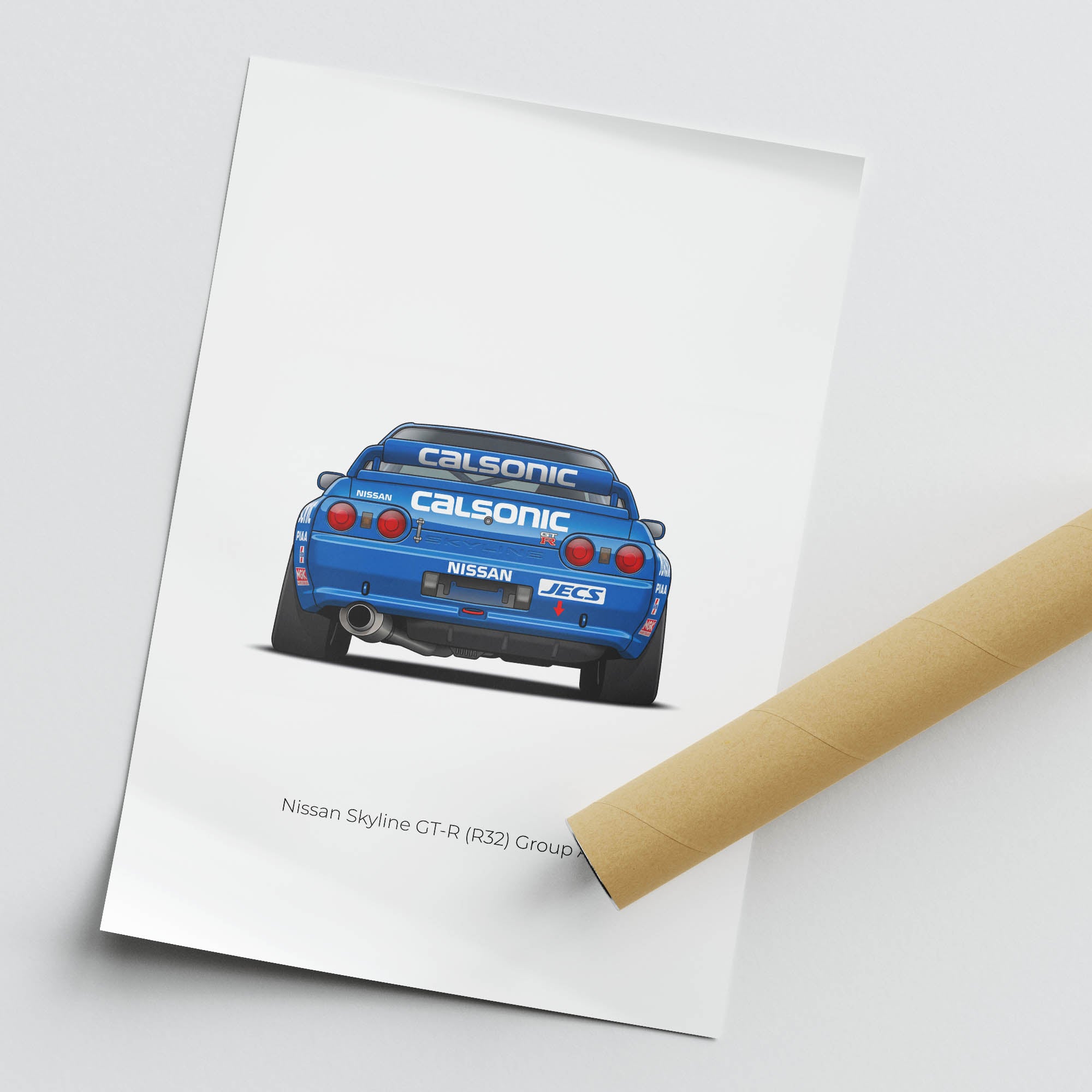 1991 Nissan Skyline GT R R32 Group A Calsonic – Car Print