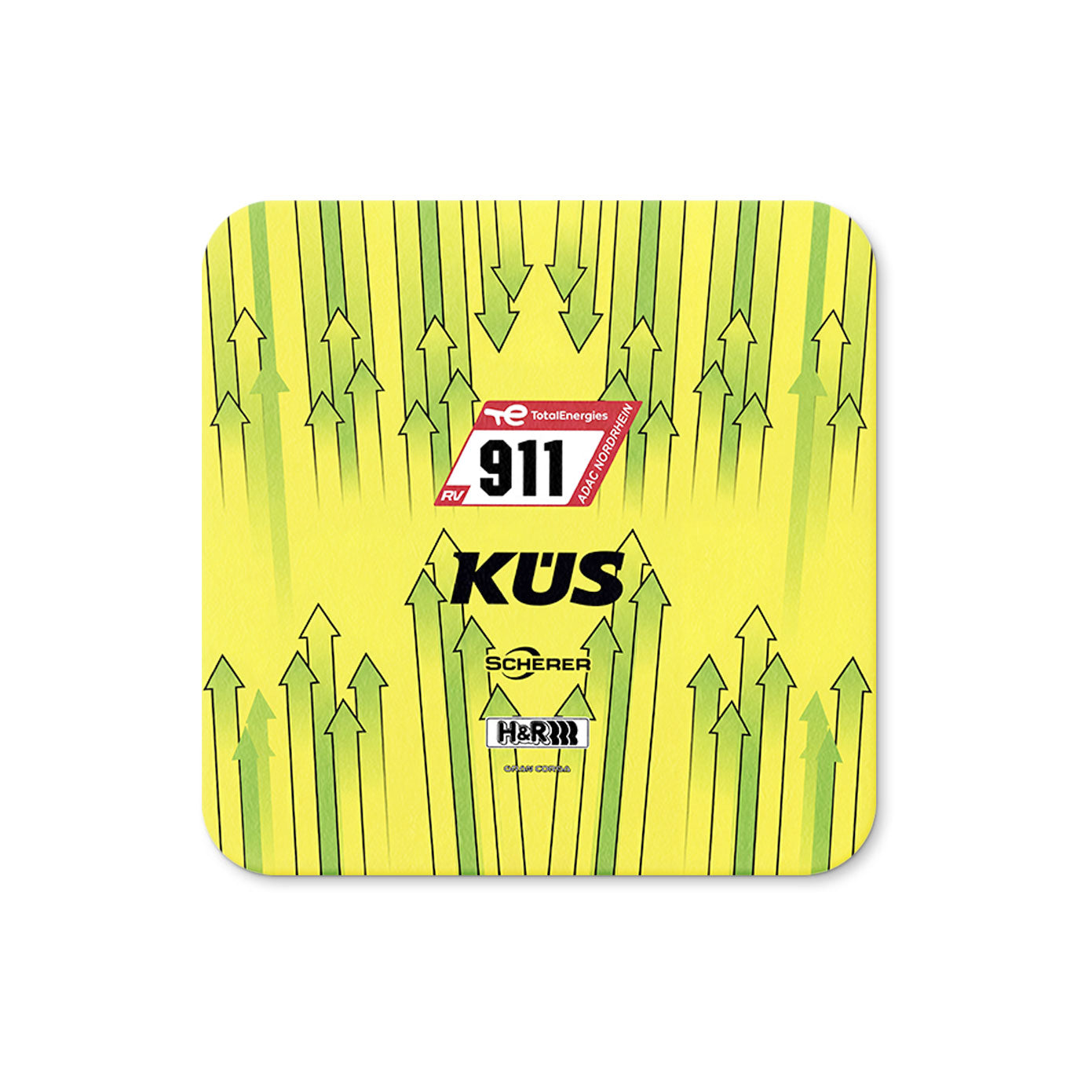 Porsche GT Coaster – Grello Livery Race Car Drinkware | Surface Protection Pad