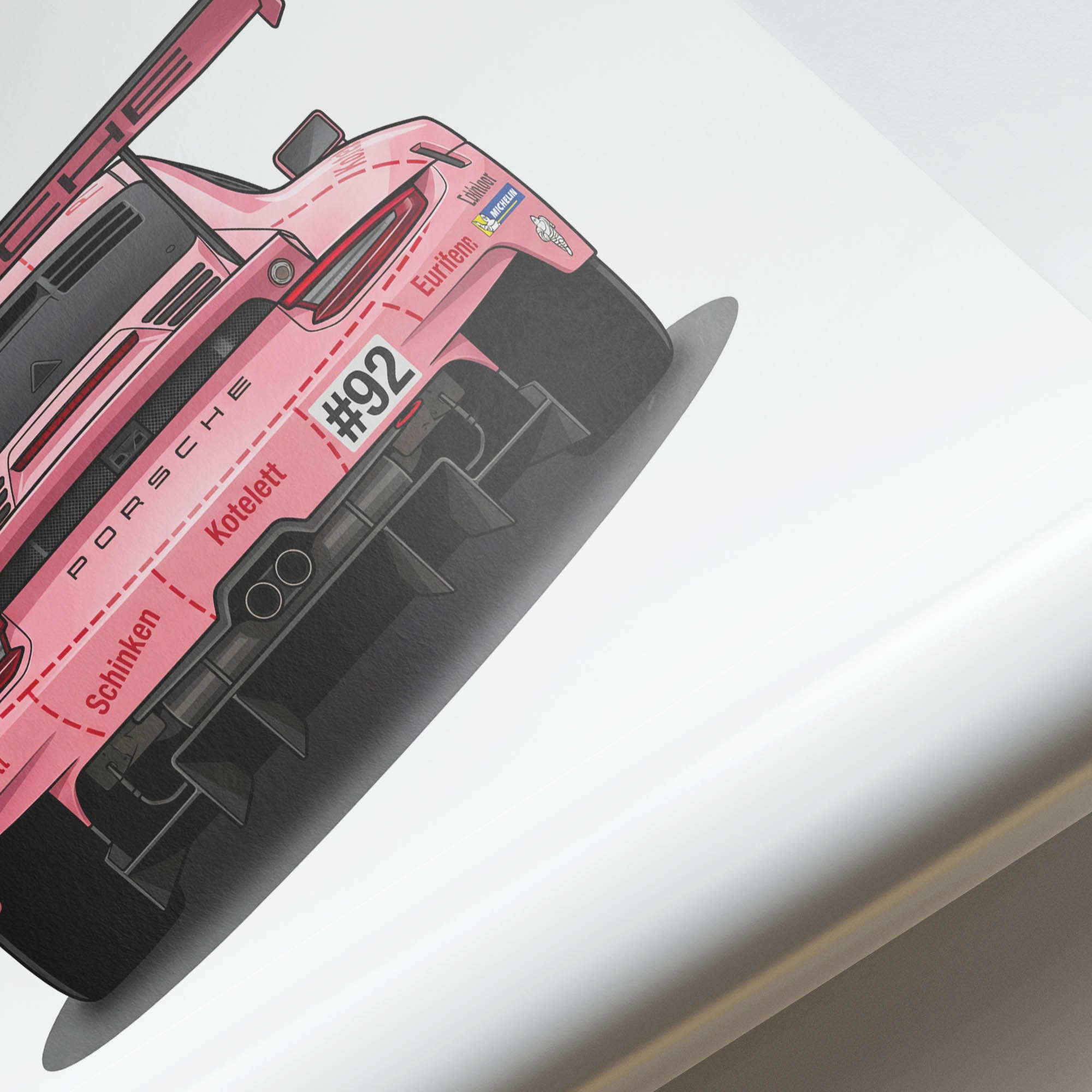 2018 Porsche 911 RSR – Car Print (Back)