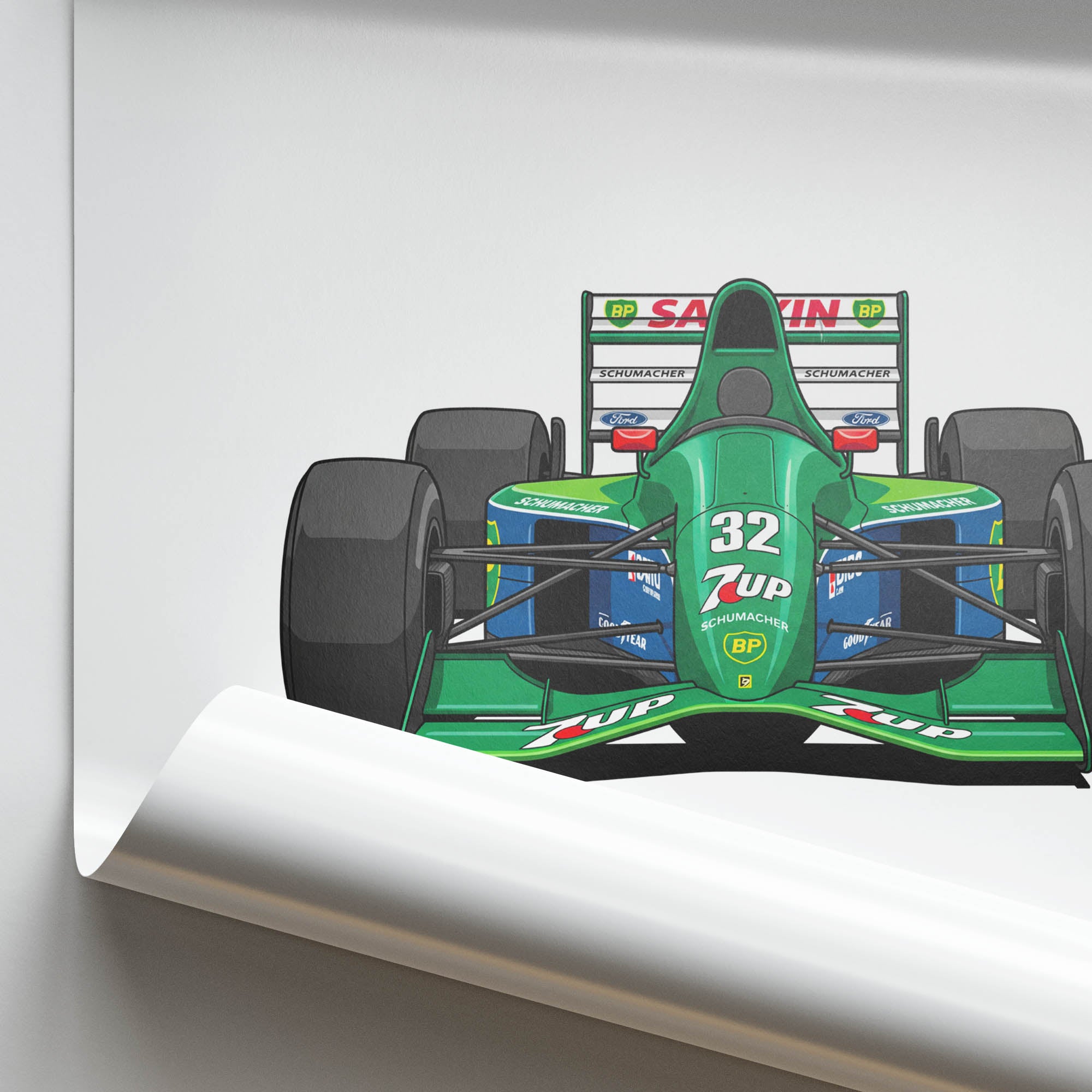 1990 Jordan 191 Michael Schumacher 7UP – Car Print