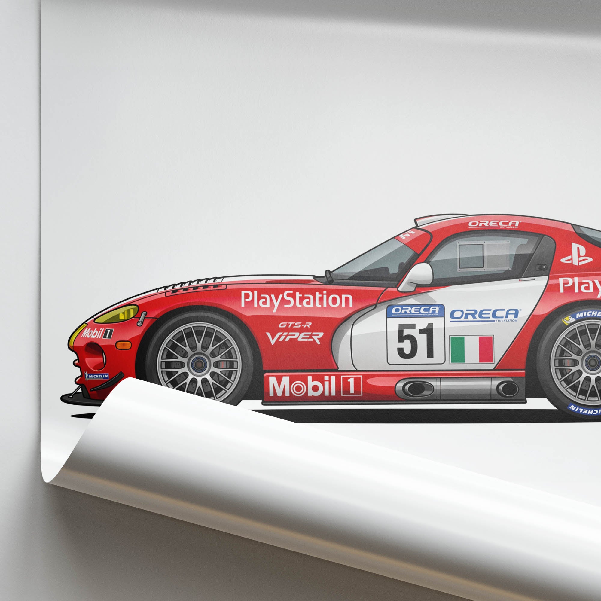 1999 Dodge Viper Gts R Oreca Playstation – Car Print