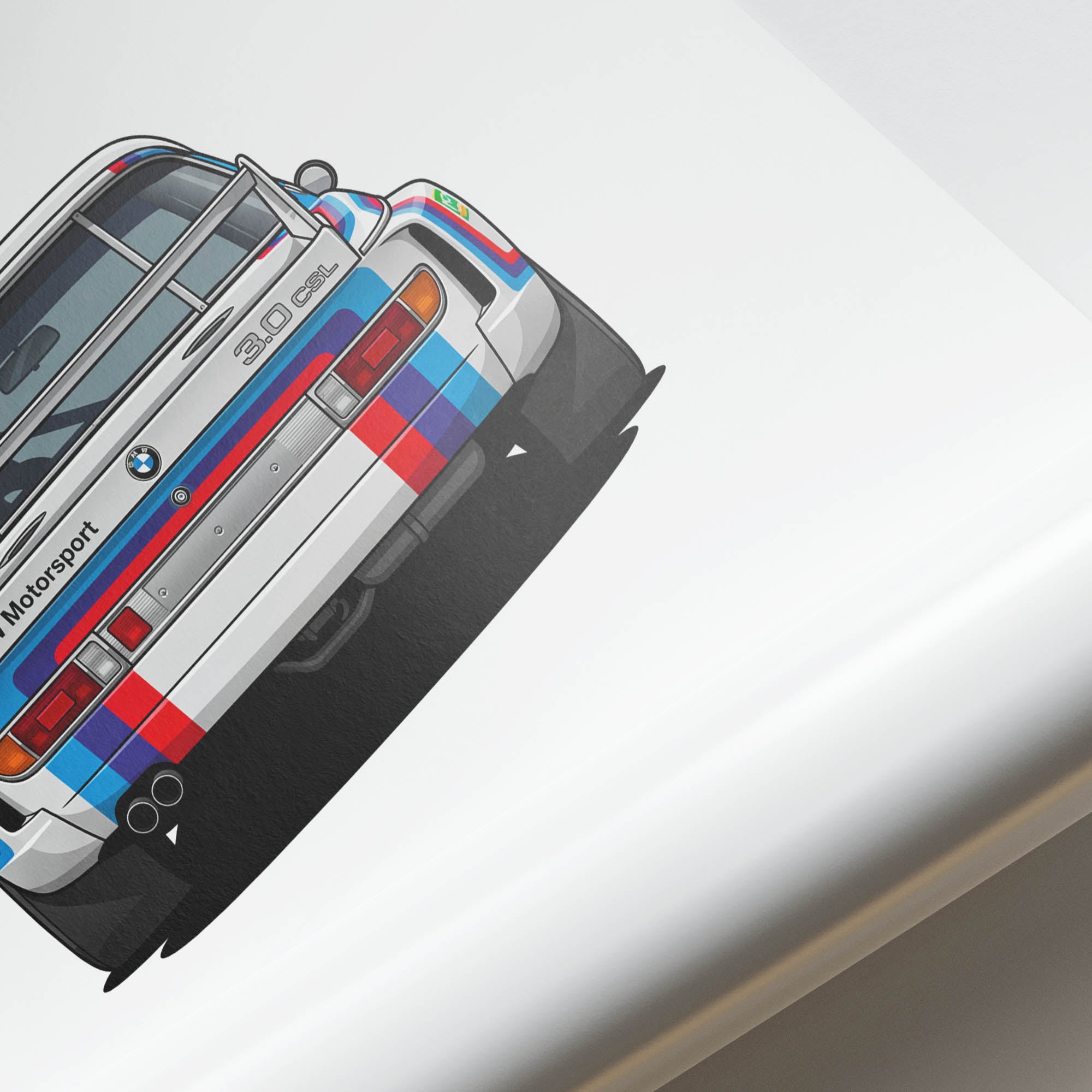 1975 BMW 3 0 CSL BMW Motorsport – Car Print