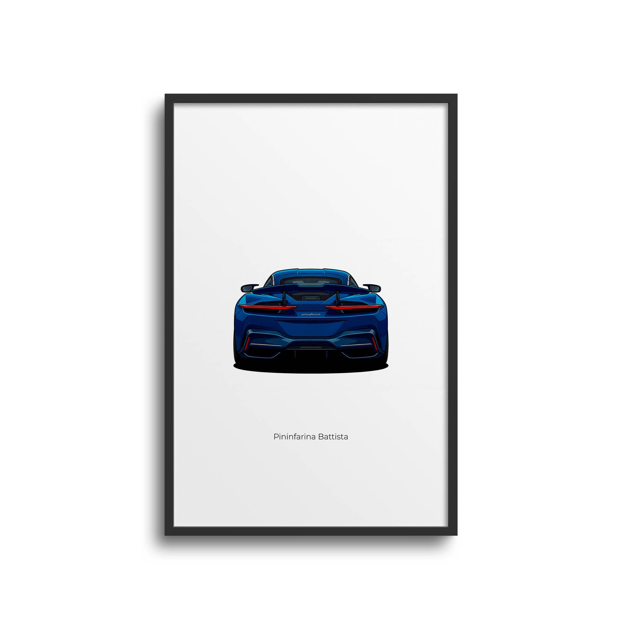 Pininfarina Battista Poster - 2021 Electric Hypercar Print | Luxury Wall Art