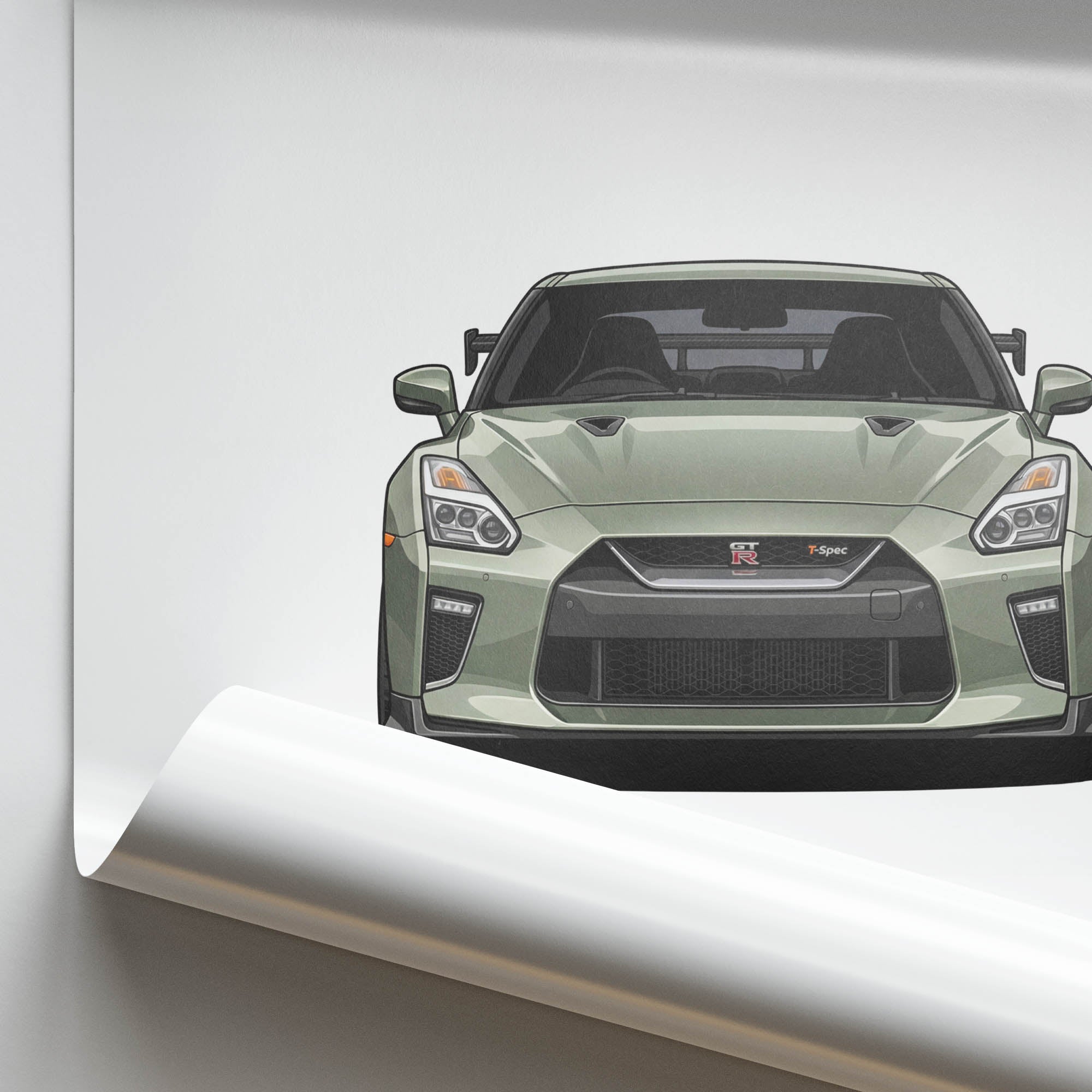 2024 Nissan GT R T Spec R35 Millennium Jade – Car Print