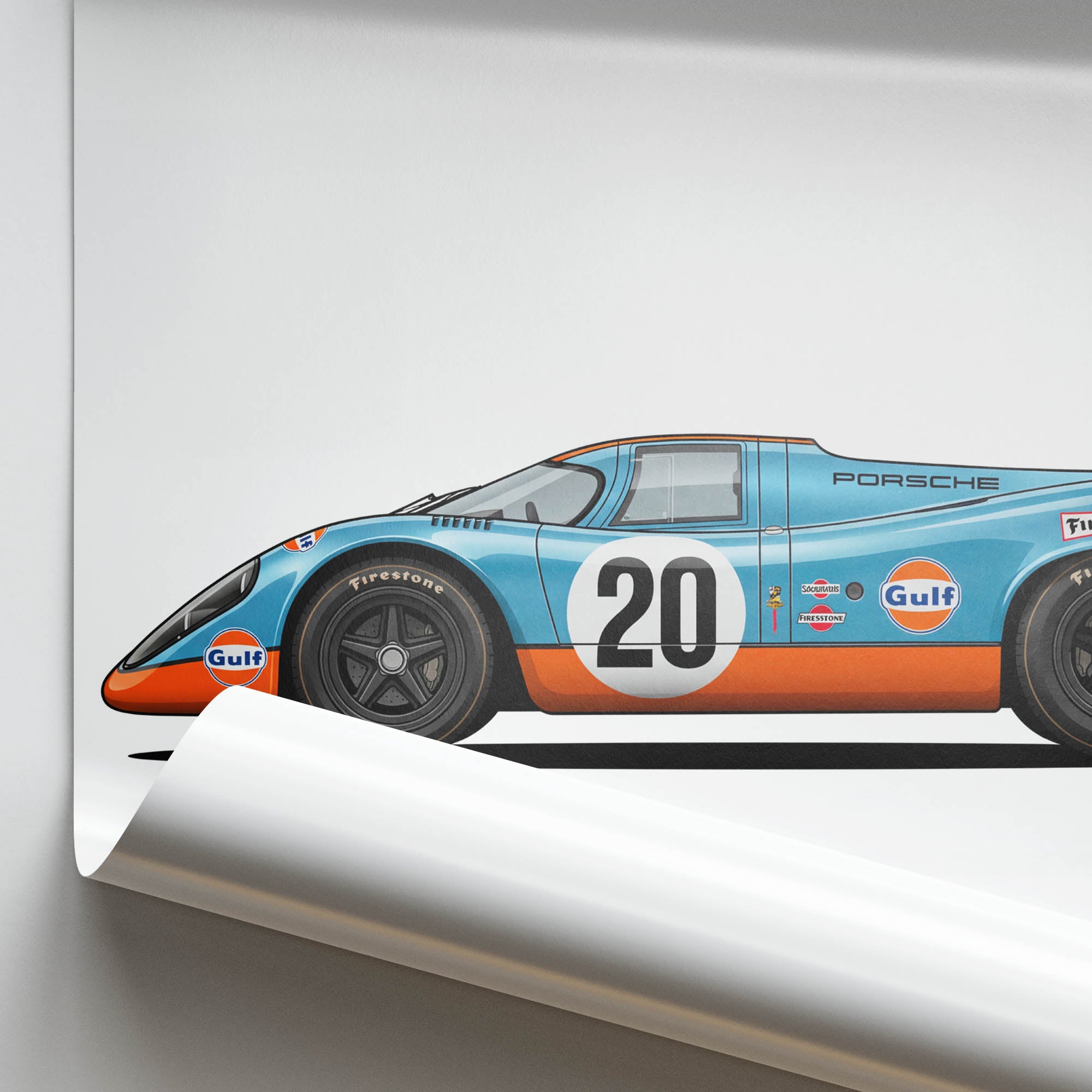 1970 Porsche 917K Steve Mcqueen – Car Print