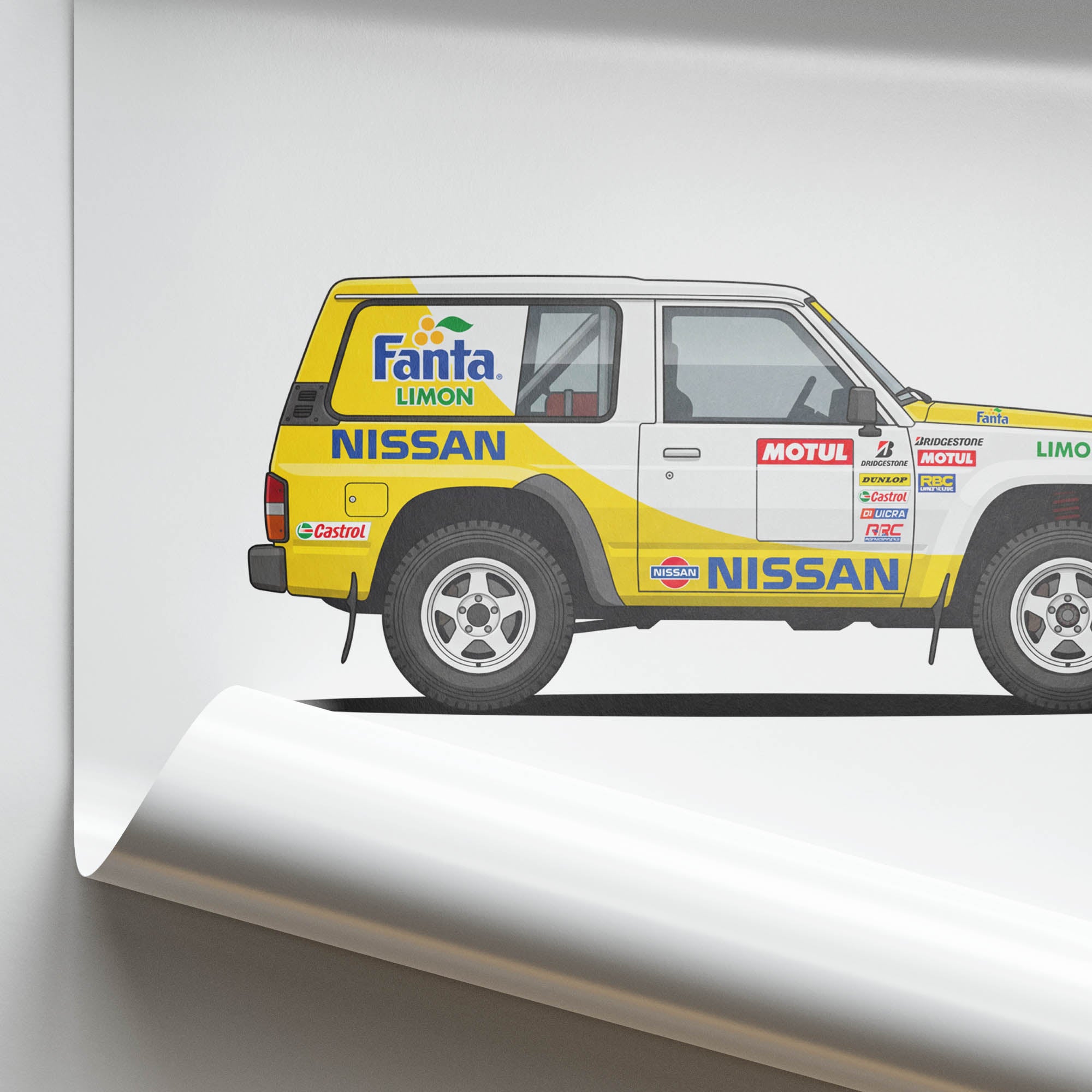 1991 Nissan Patrol Fanta Limon – Car Print