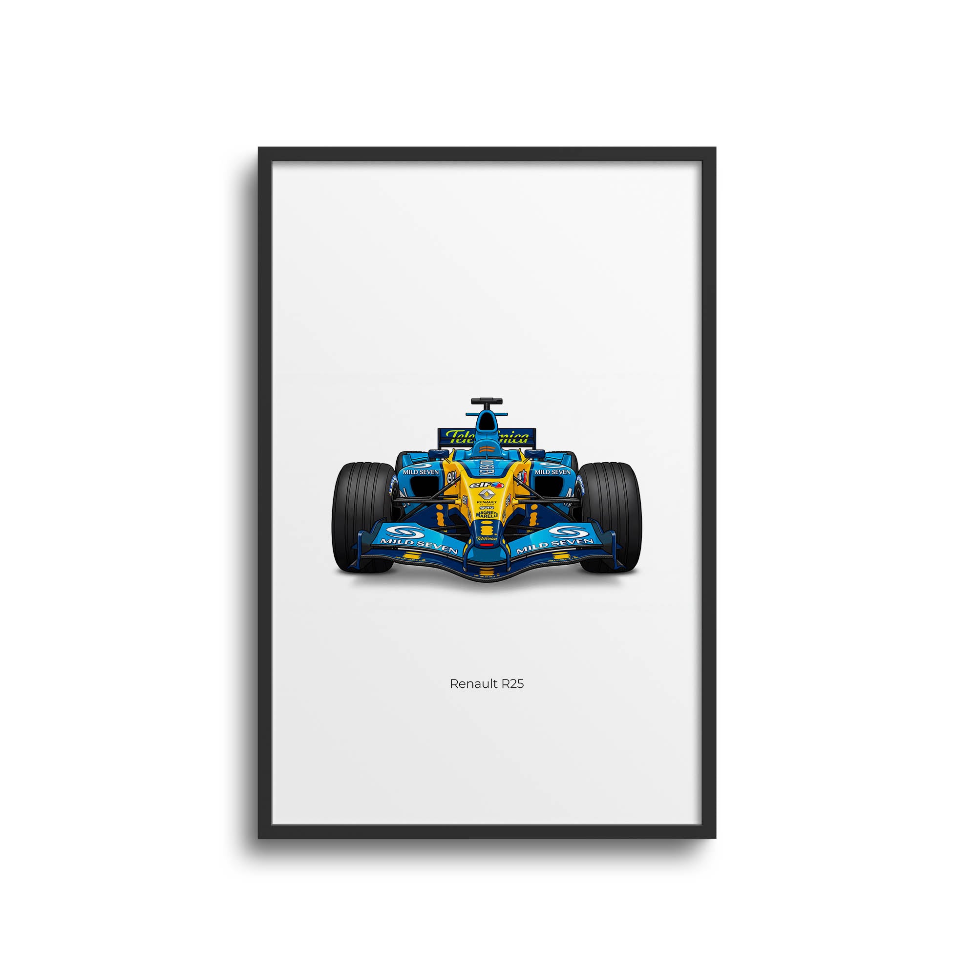 2005 Renault R25 Fernando Alonso – Car Print (Front)