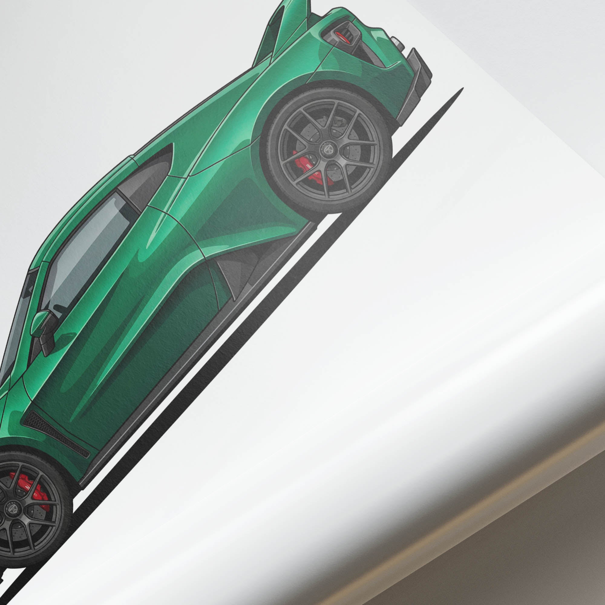 Zenvo Aurora Poster – 2024 Exotic Car Art | Green Sports Car Wall Art Print