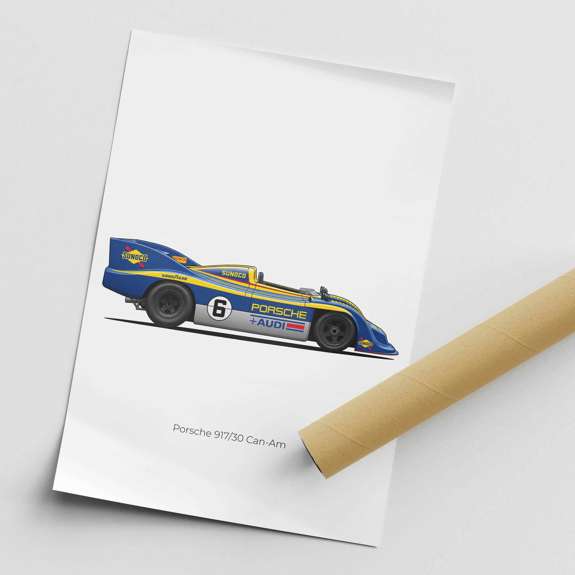 1973 Porsche 917 30 Can Am Sunoco – Car Print (Side)