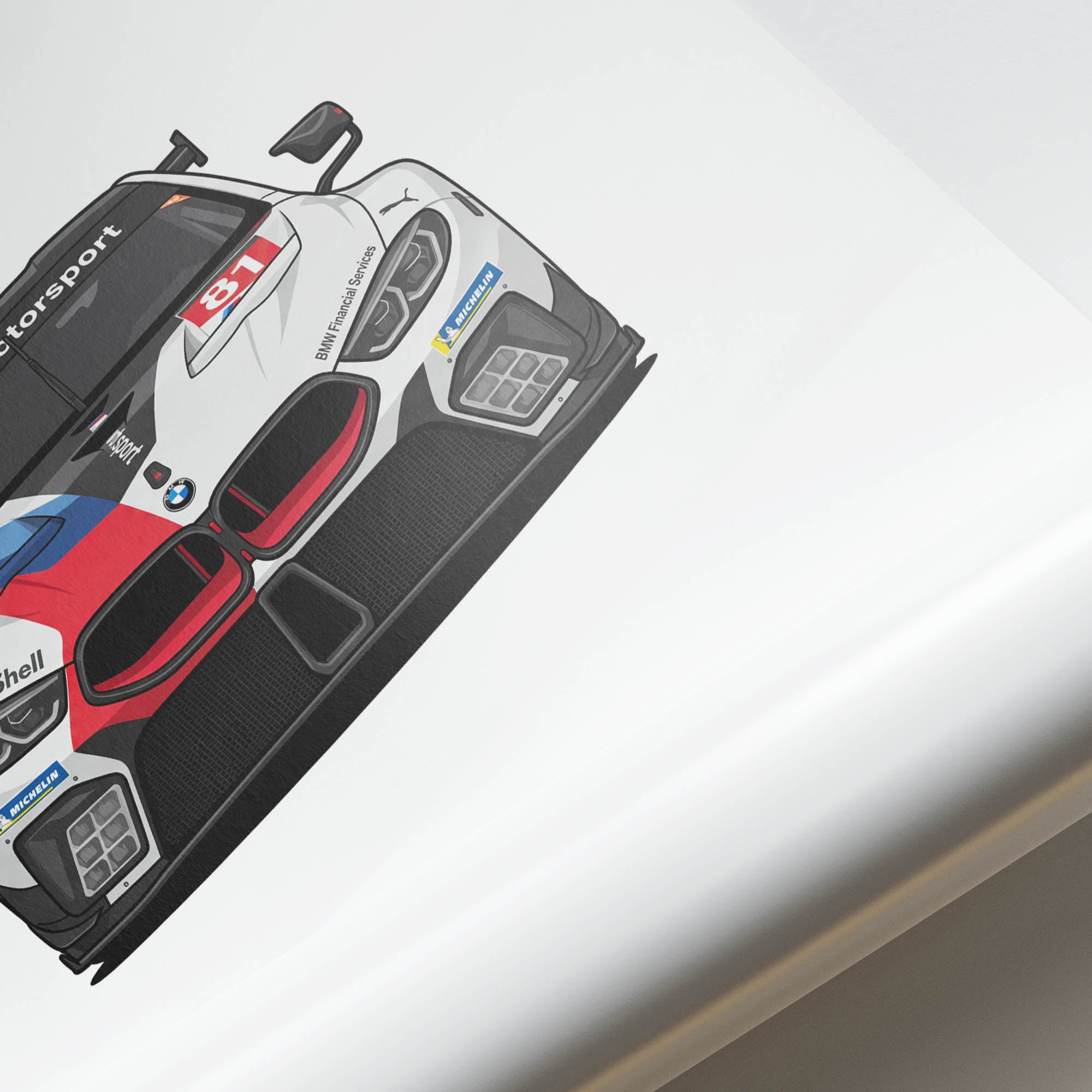 2018 BMW M8 GTE BMW Motorsport – Car Print (Front)