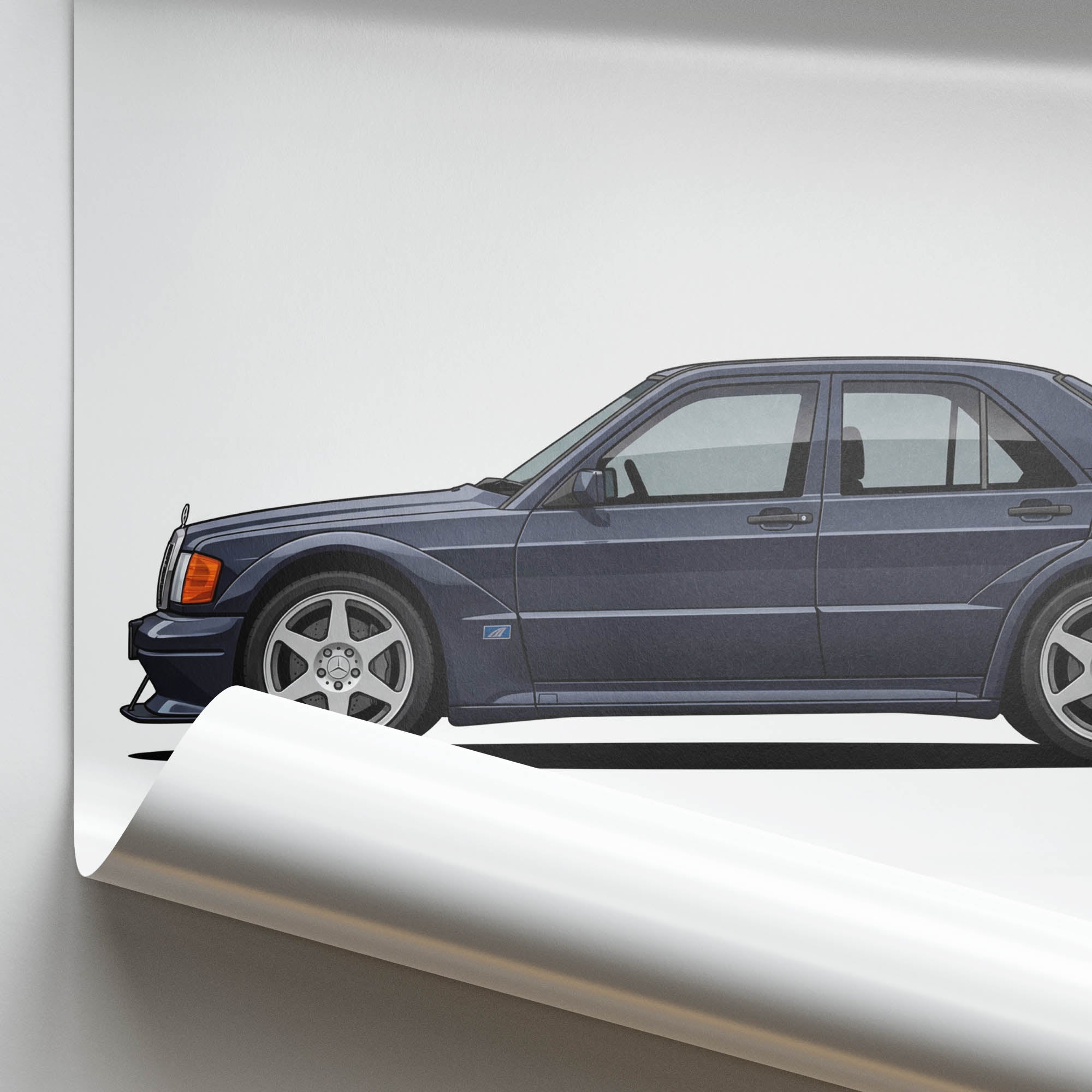 1990 Mercedes-Benz 190E 2 5 16 Evolution – Car Print (Side)