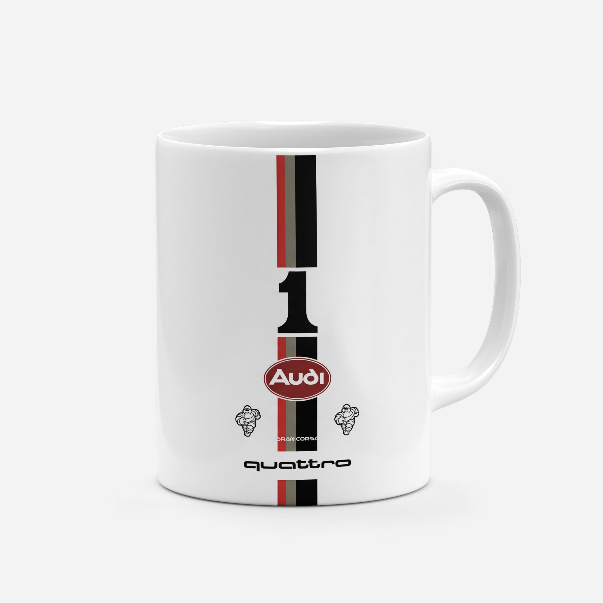 Audi Quattro Mug – Ceramic Coffee Cup With Pikes Peak Rally Design