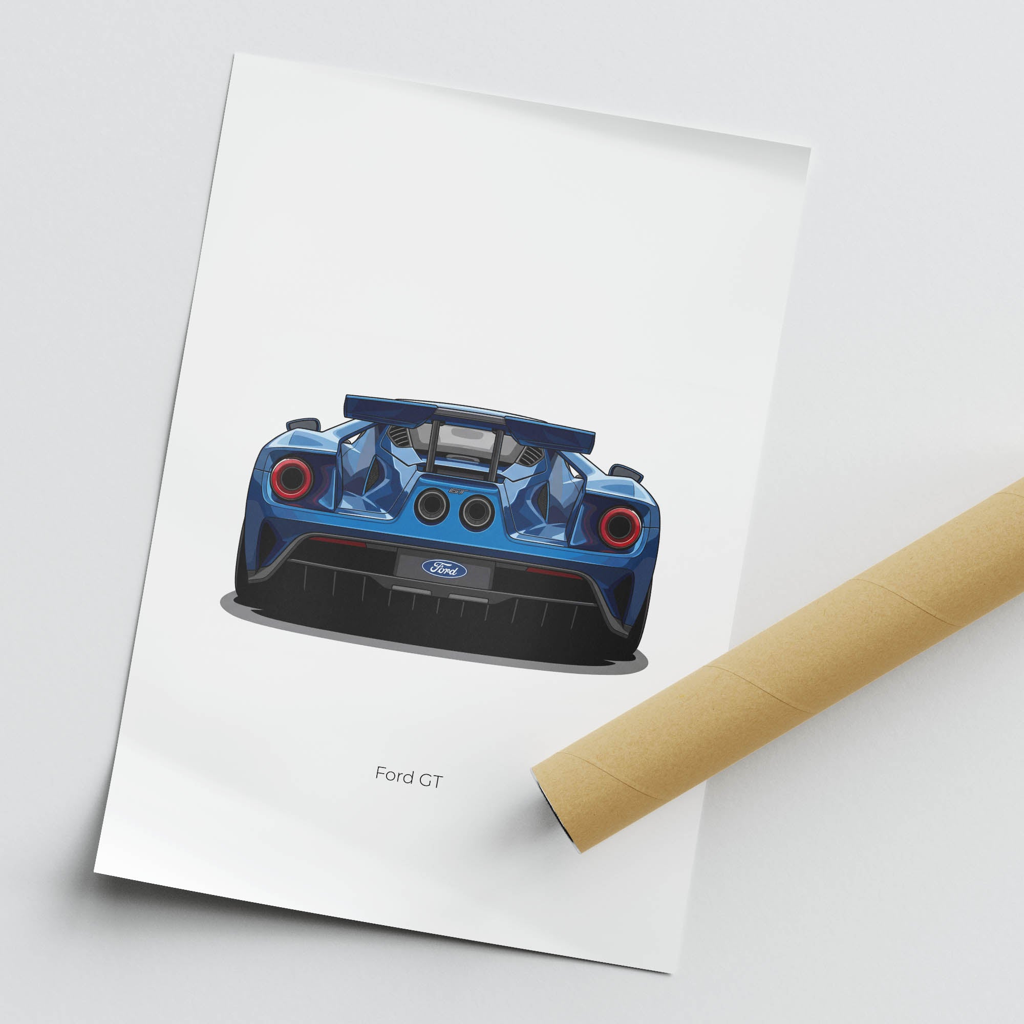 2017 Ford GT Liquid – Car Print (Back)