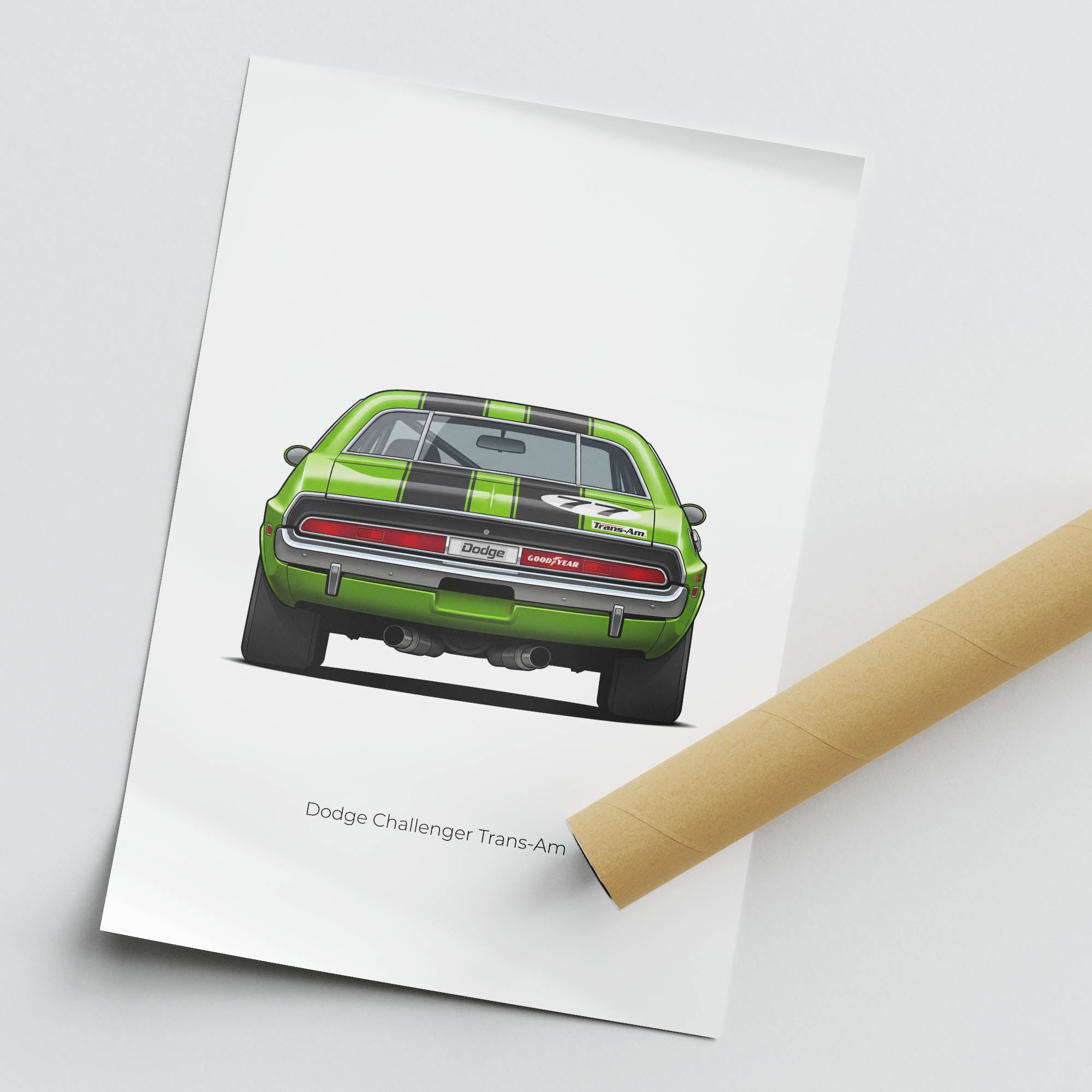 1970 Dodge Challenger Trans Am Sam Posey – Car Print