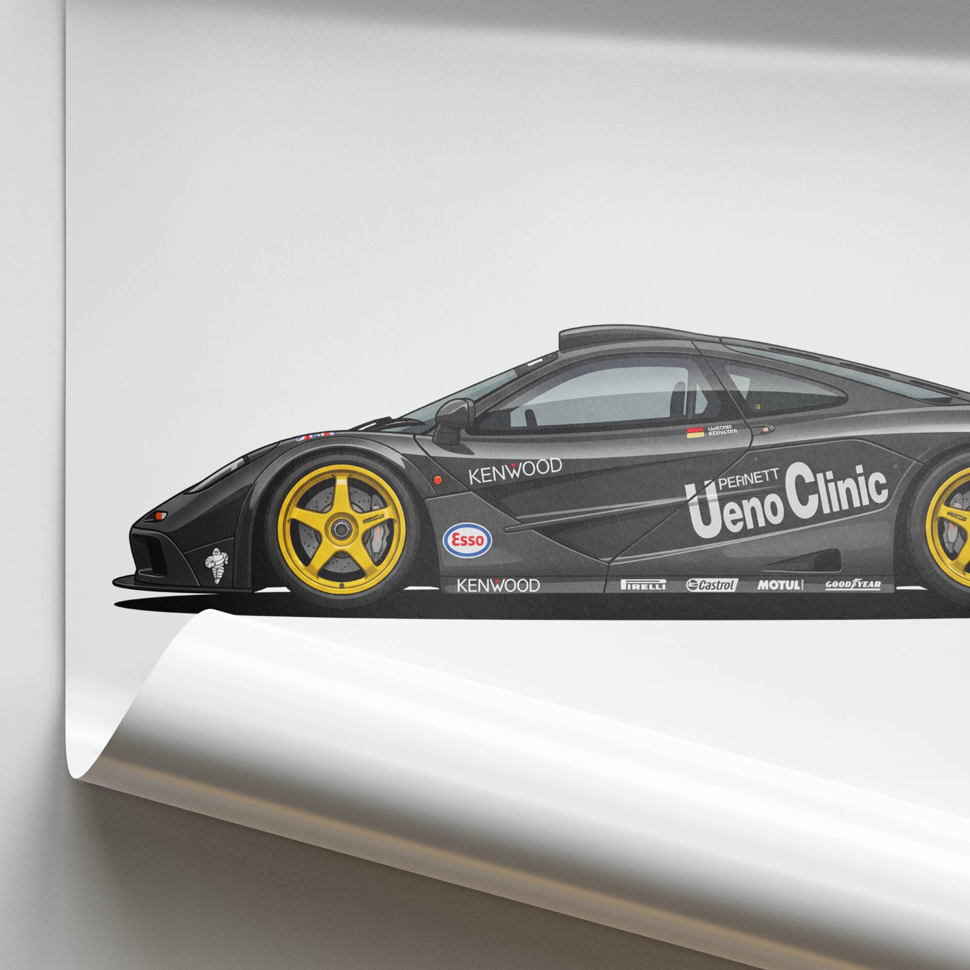 1995 McLaren GTR Short Tail Ueno Clinic – Car Print (Side)