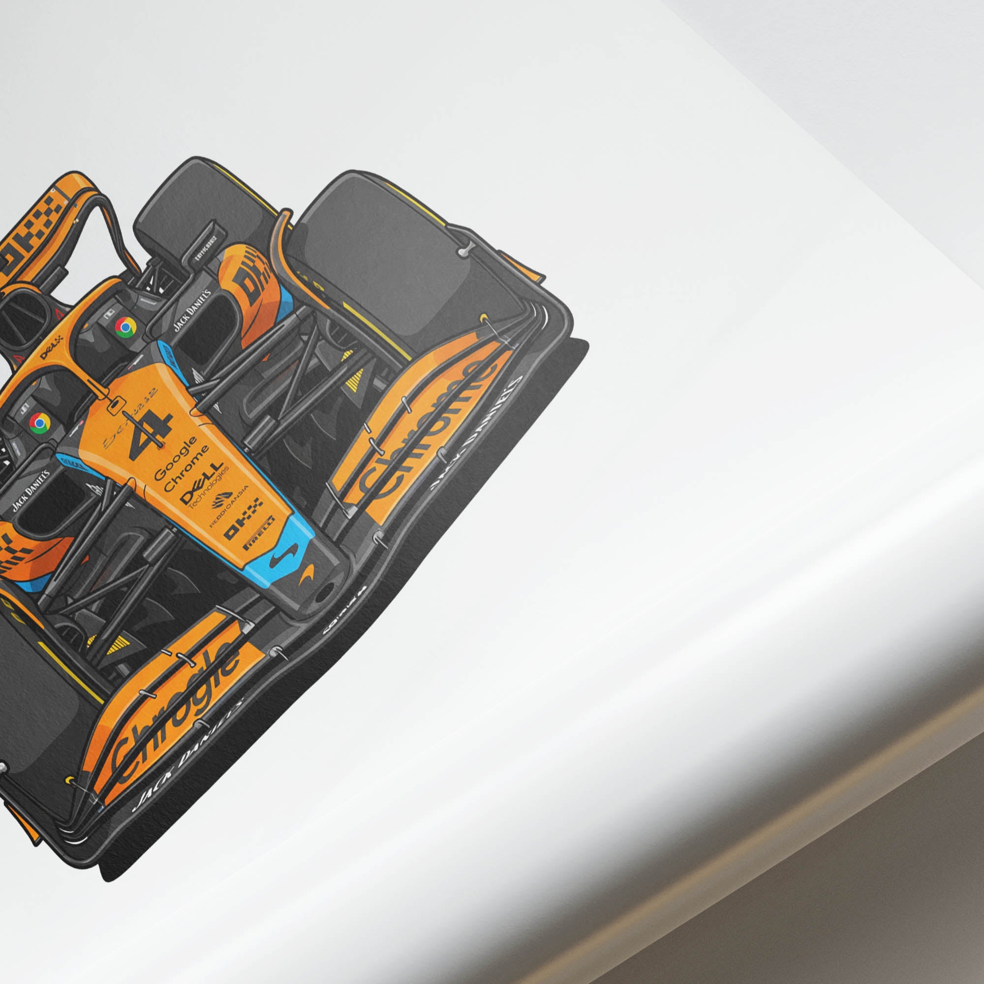 2024 McLaren MCL38 Lando Norris Papaya – Car Print