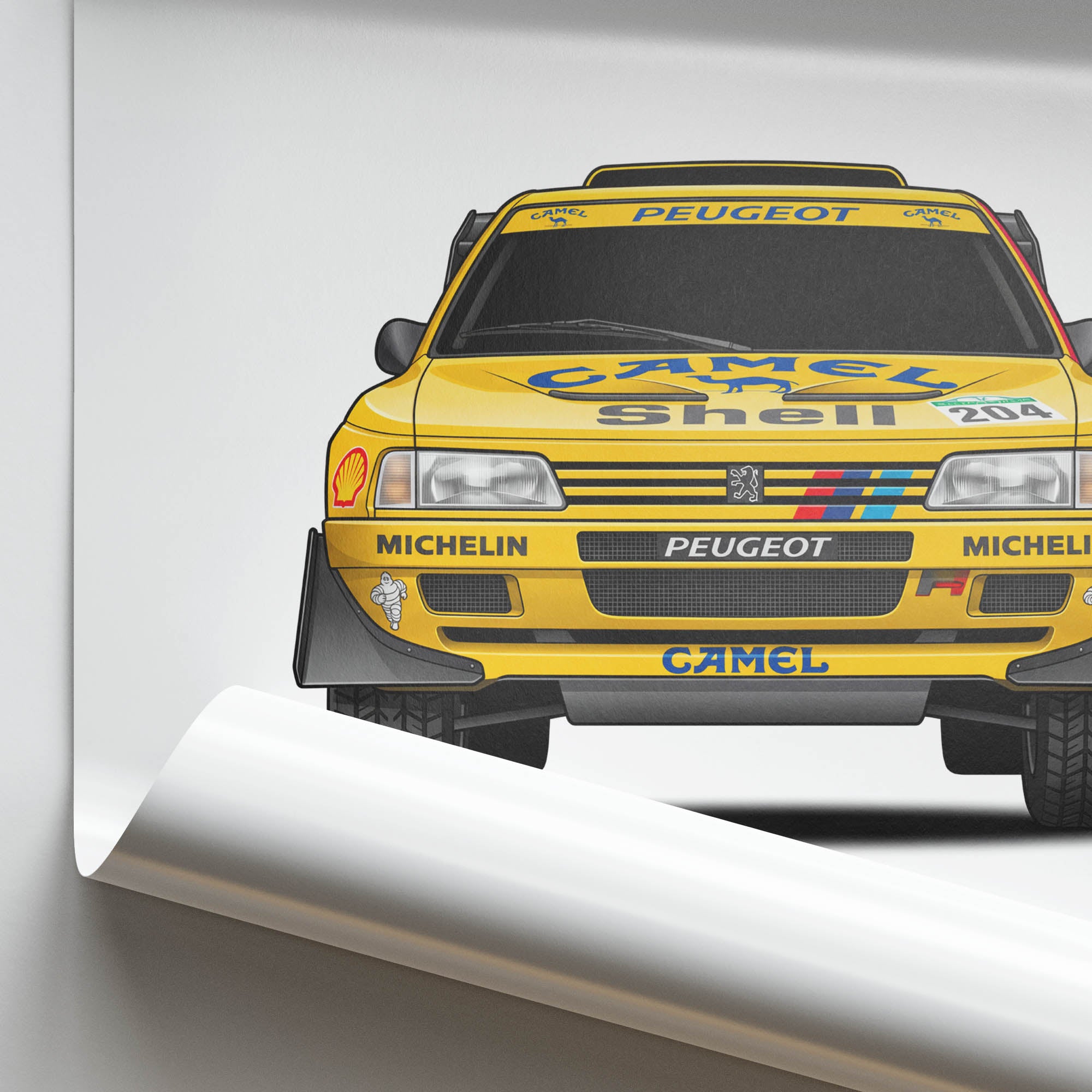 1990 Peugeot 405 T16 Grand – Car Print (Front)
