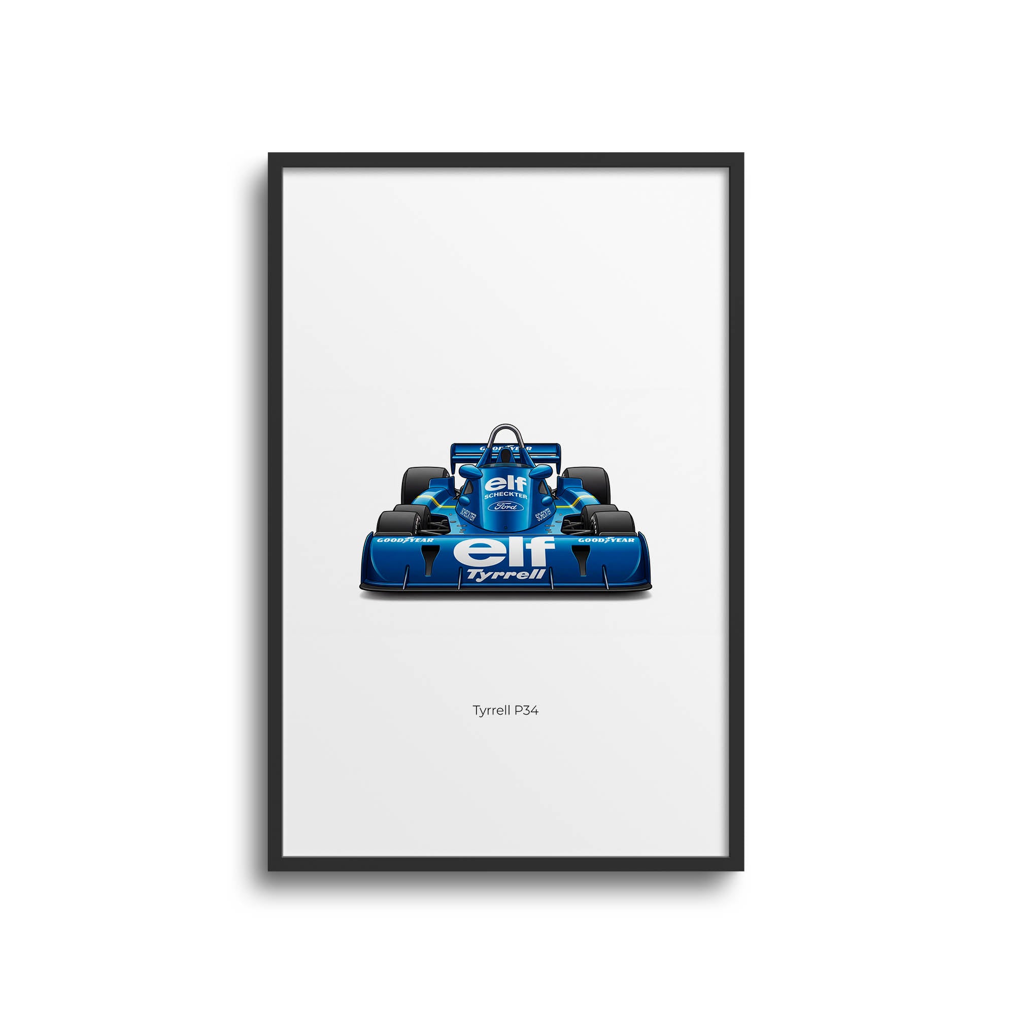 1976 Tyrrell P34 Jody Scheckter Six Wheeler – Car Print