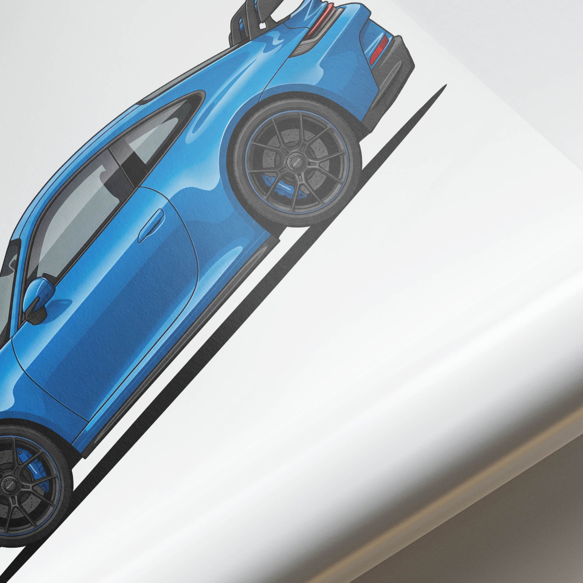 2021 Porsche 911 GT3 992 Shark – Car Print (Side)