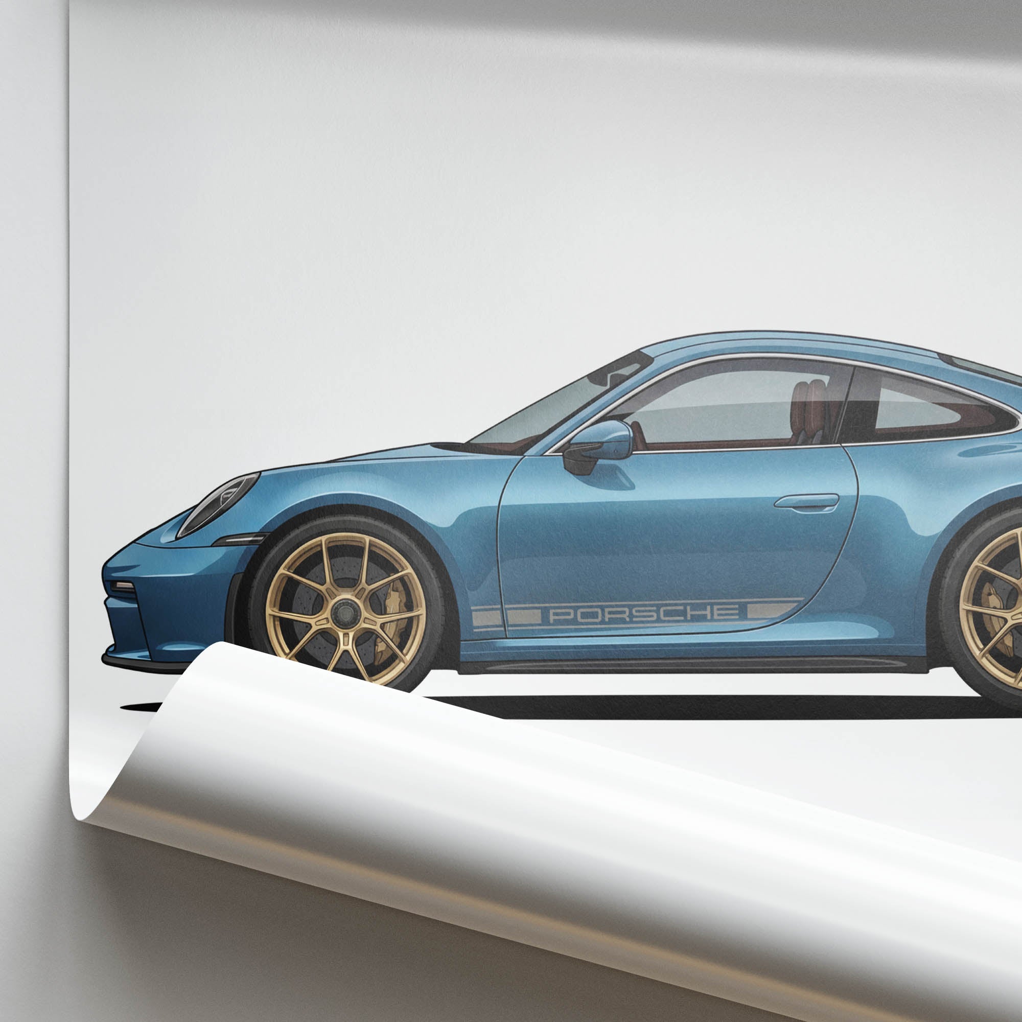 2024 Porsche 911 S T Shore – Car Print (Side)