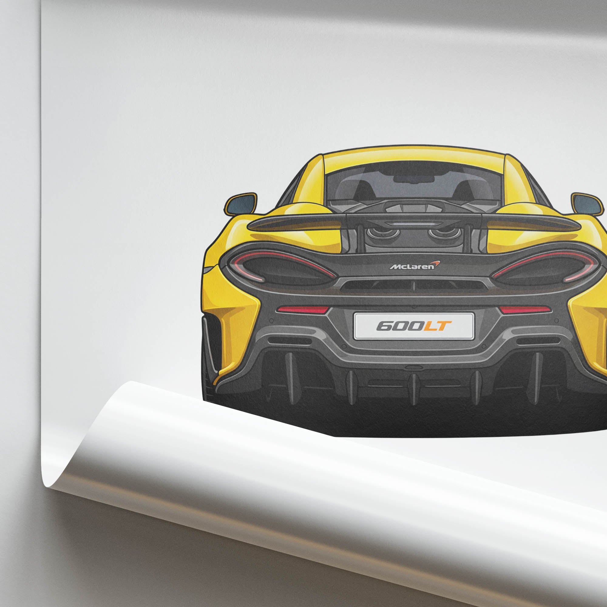 2019 McLaren 600LT Sicilian – Car Print (Back)