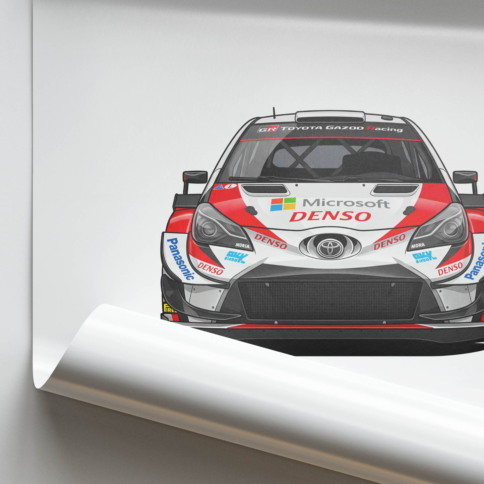 Toyota Yaris Poster – 2018 Gazoo Racing WRC Car Racing Art Print