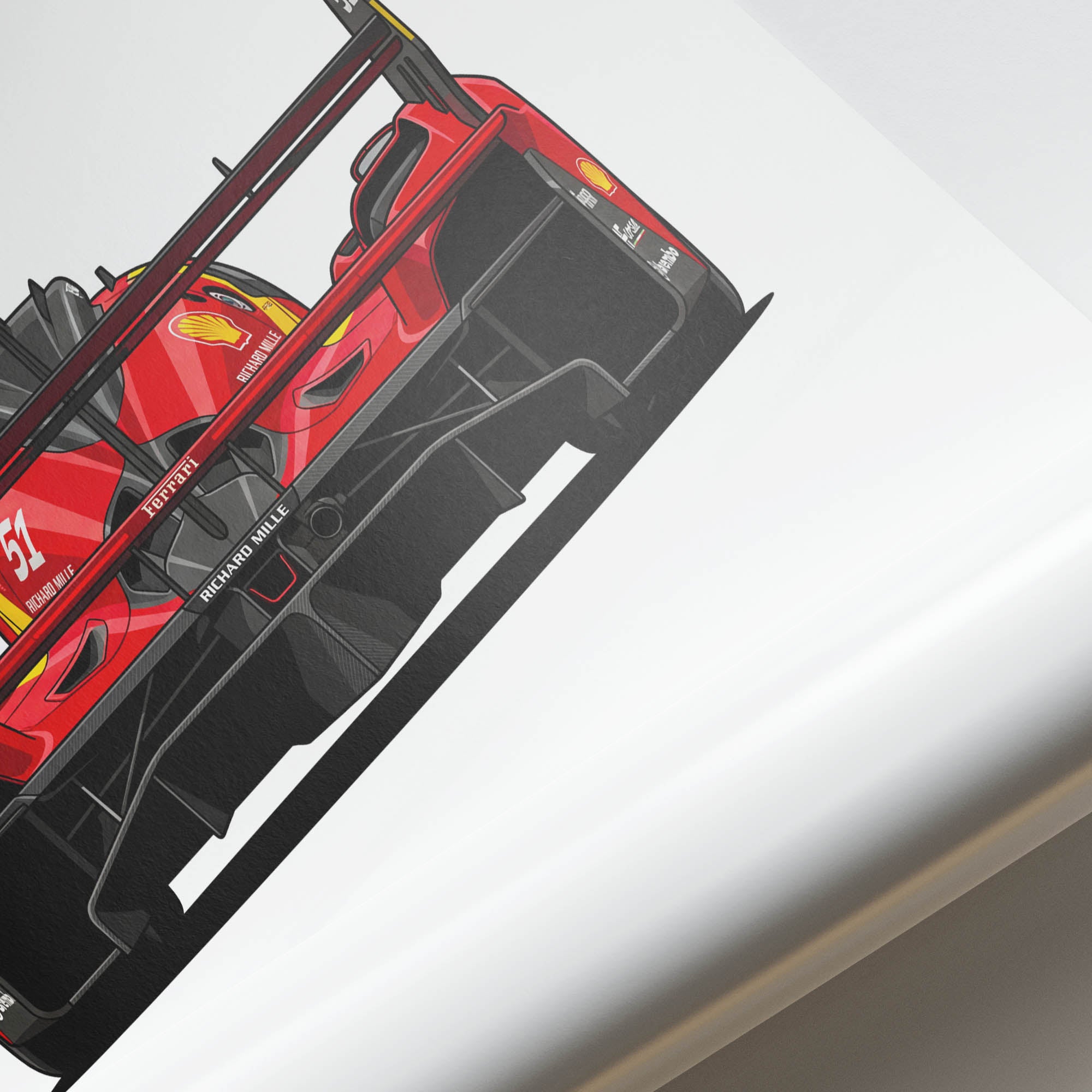 2023 Ferrari 499P 51 Alessandro Pier Guidi – Car Print