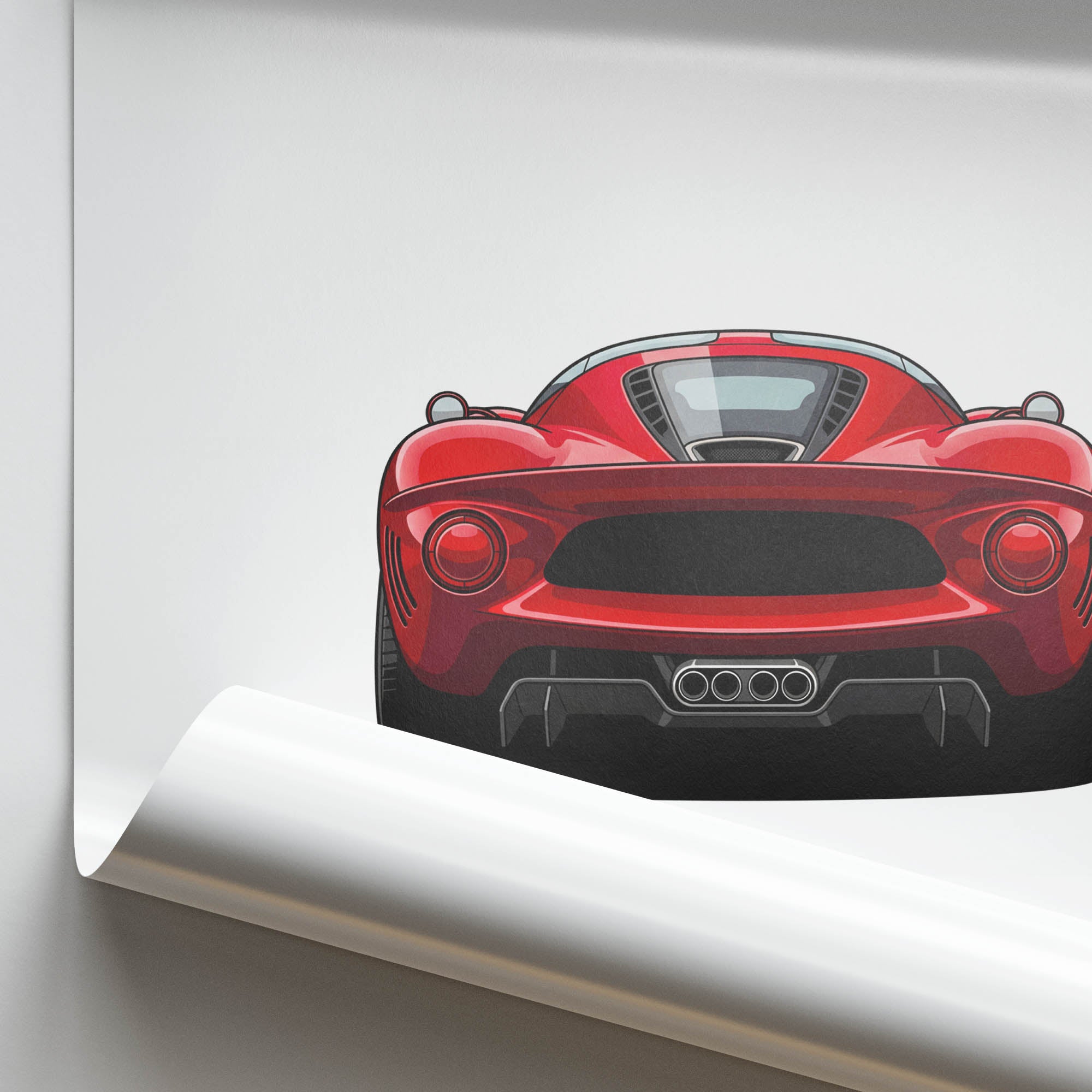 2023 De Tomaso P72 – Car Print (Back)
