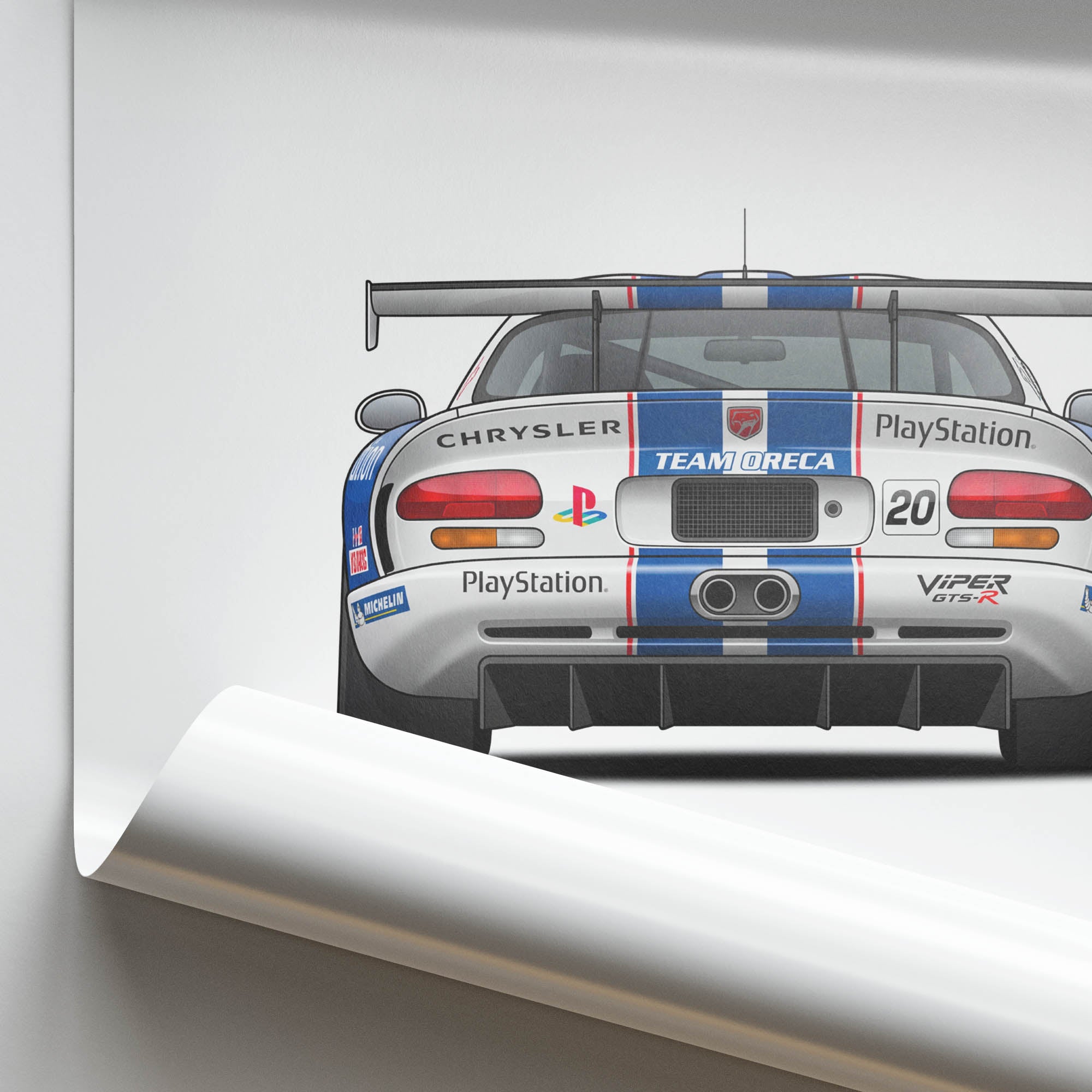 2001 Chrysler Viper Gts R Le Mans Team Oreca – Car Print