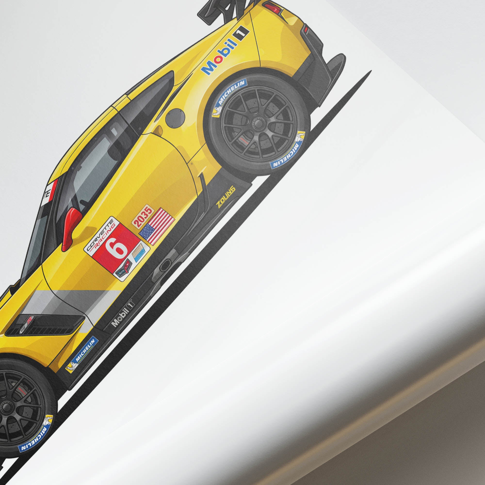 2015 Chevrolet Corvette C7 R Velocity – Car Print (Side)