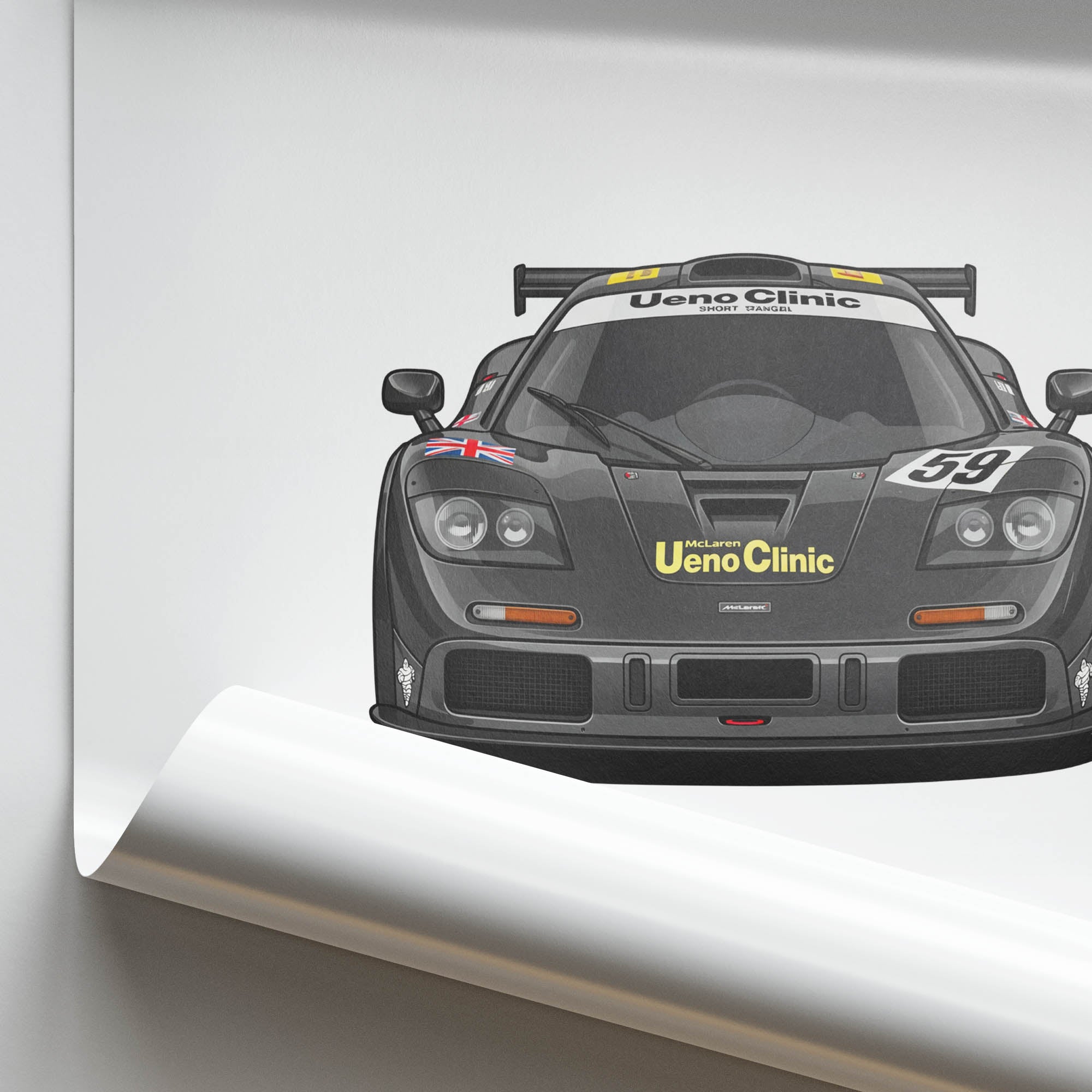 1995 McLaren GTR Short Tail Ueno Clinic – Car Print (Front)