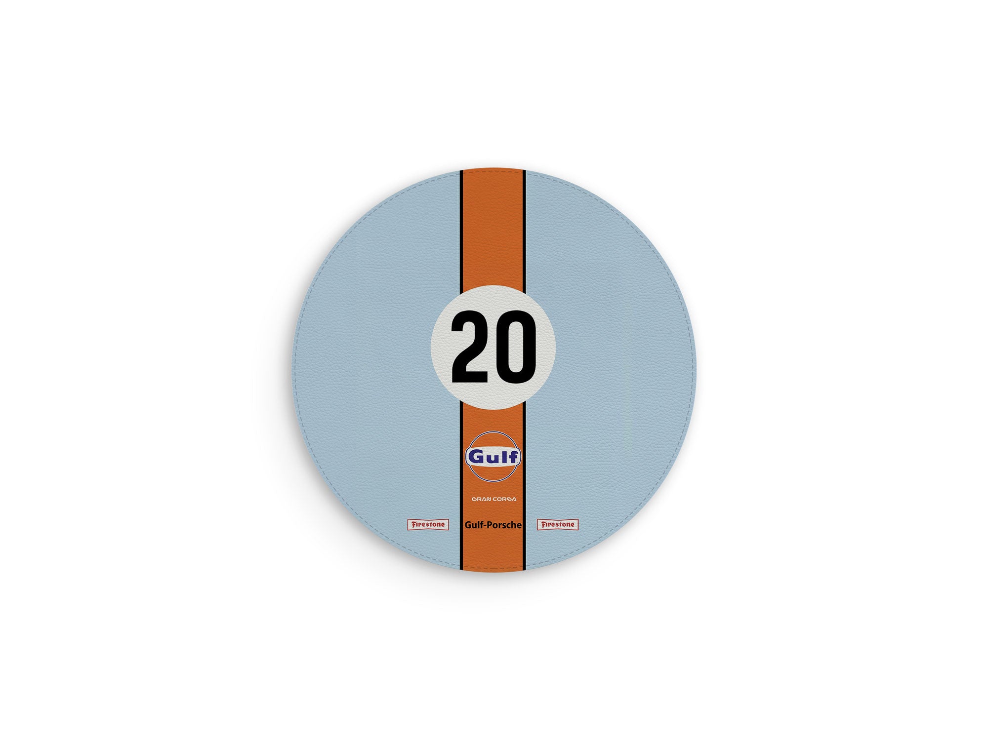 917K Gulf Mouse Mat - Vintage Racing Desk Pad | 1970 Le Mans Motorsport Accessory