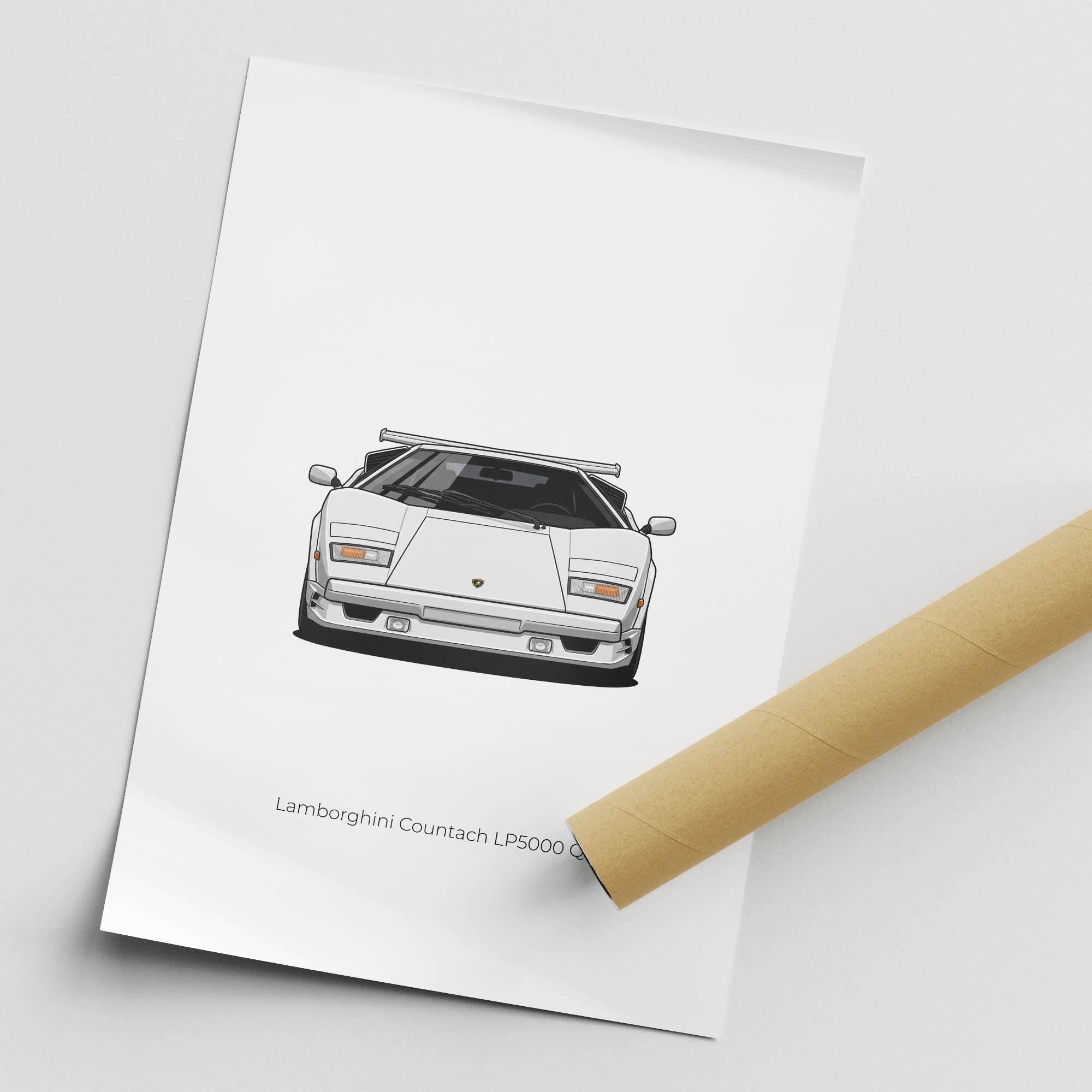1988 Lamborghini Countach LP5000 Qv – Car Print (Front)