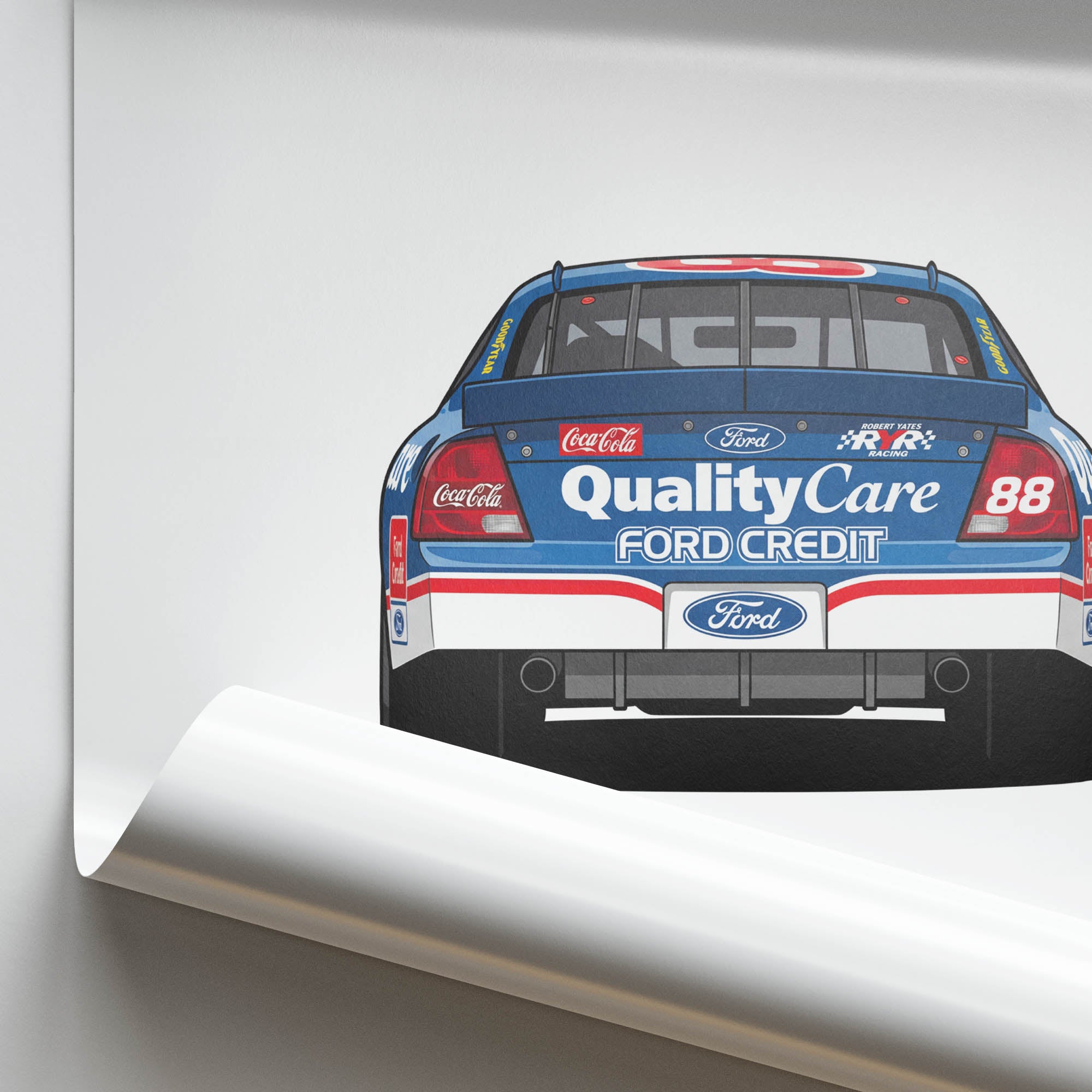 1999 Ford Taurus Dale Jarrett Quality Care – Car Print