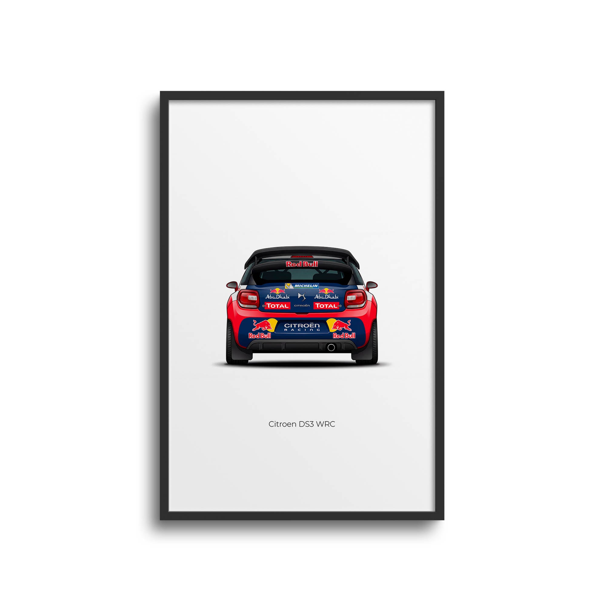 Citroen Ds3 Poster - 2011 Red Bull Livery Rally Car Wall Art Print