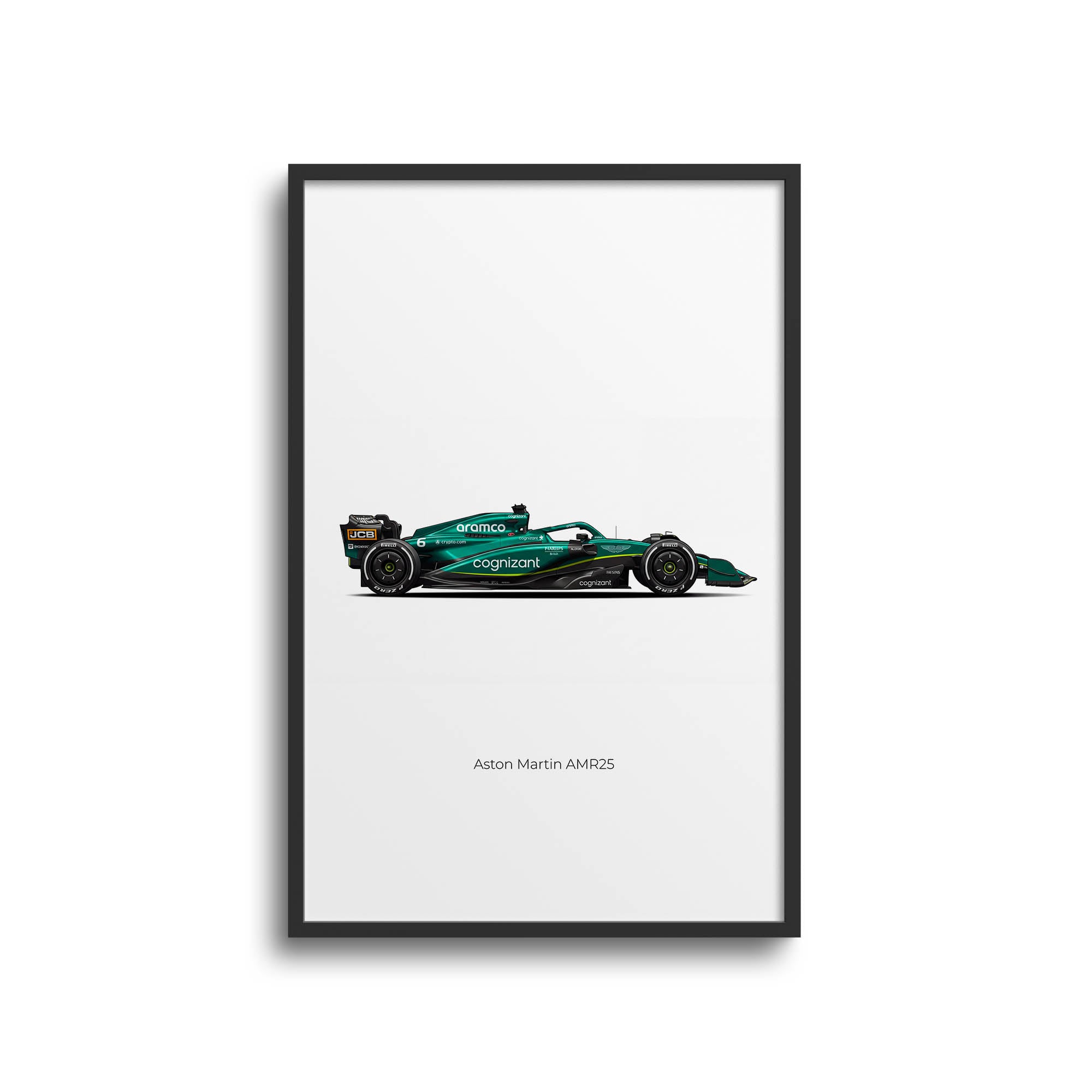Aston Martin Amr25 Poster – 2025 F1 Racing Car Print | British Racing Green Art