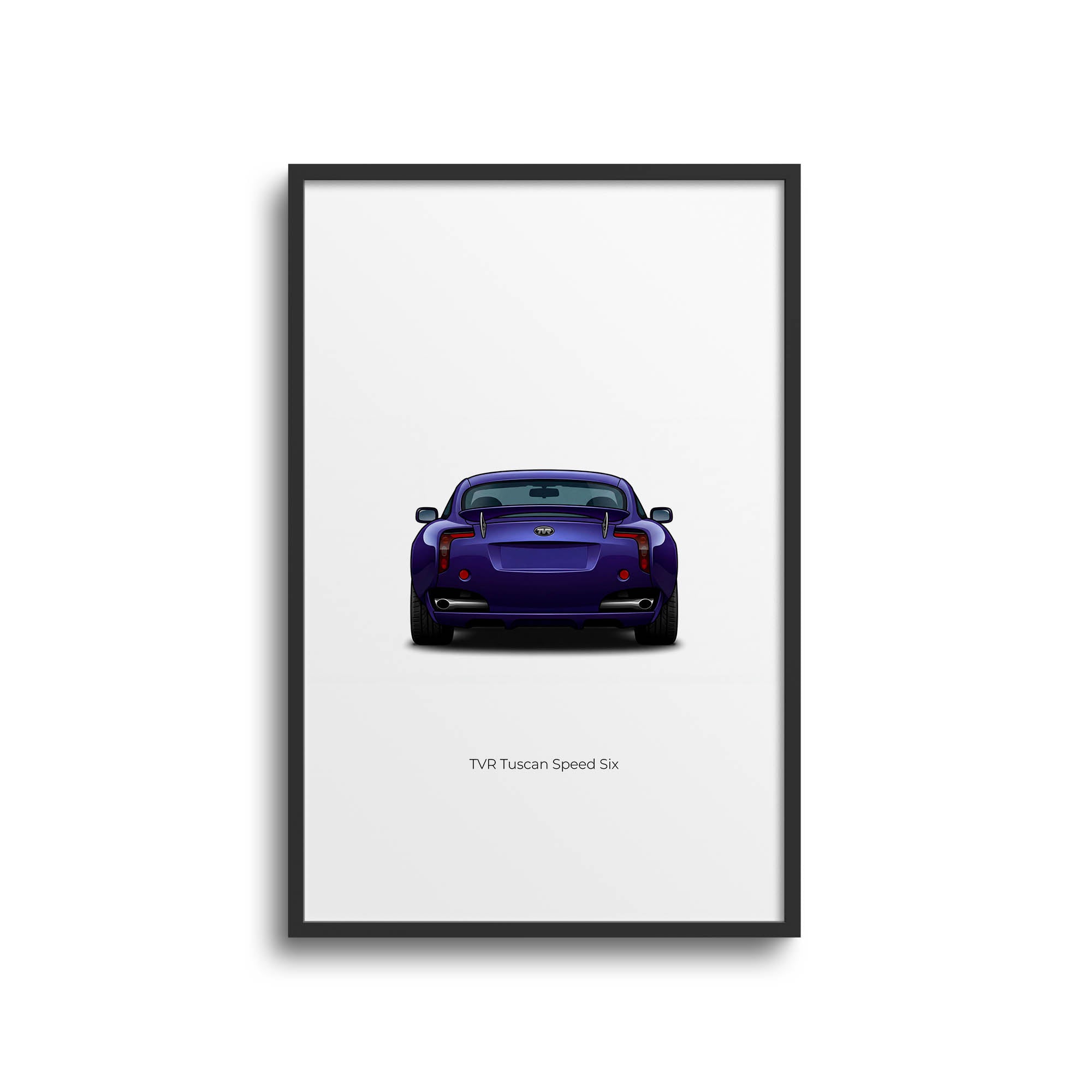 2005 Tvr Tuscan Speed Six Cascade Indigo – Car Print (Back)