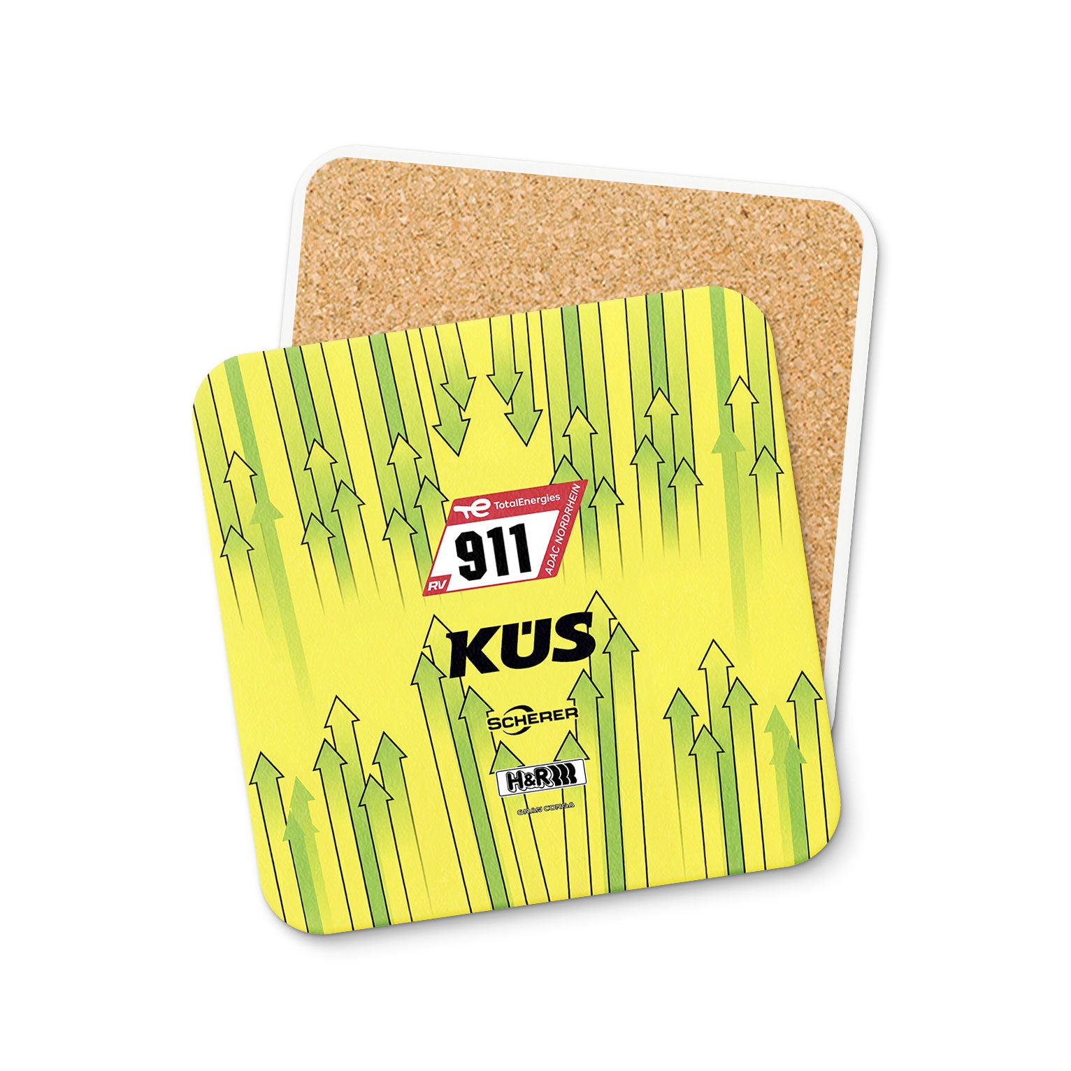 Porsche GT Coaster – Grello Livery Race Car Drinkware | Surface Protection Pad