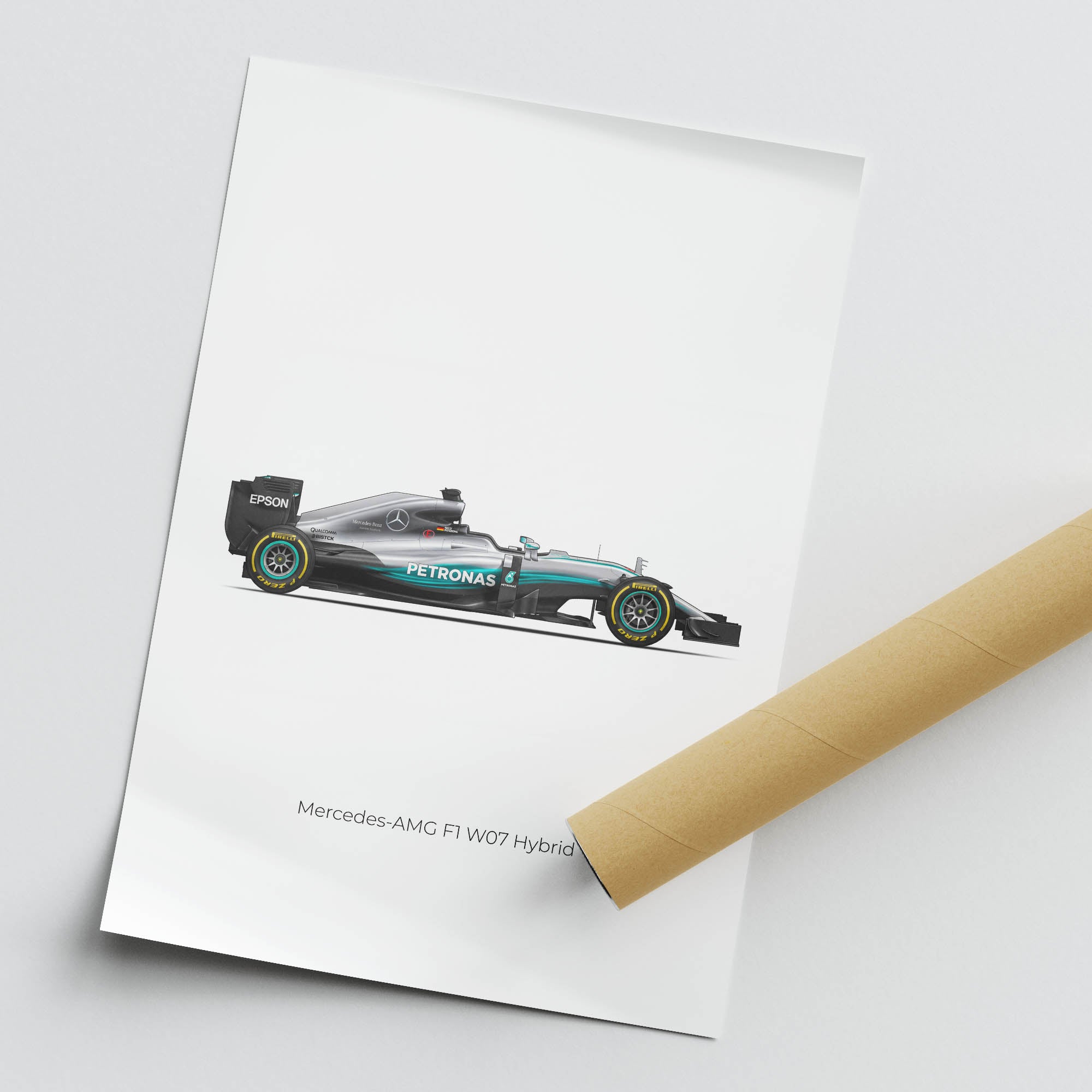 2016 Mercedes AMG W07 Hybrid Nico Rosberg – Car Print