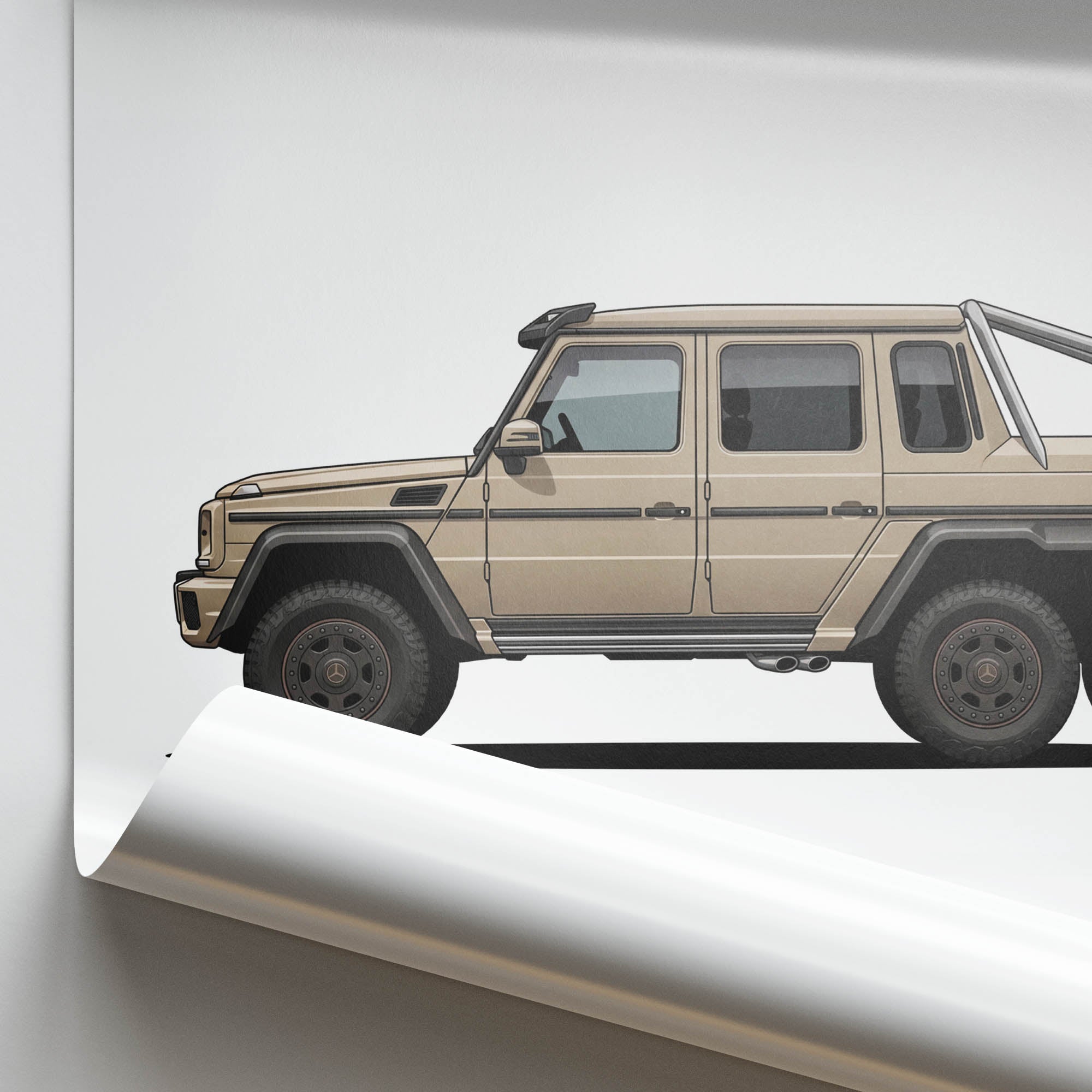2013 Mercedes-Benz G63 AMG 6X6 Sand – Car Print