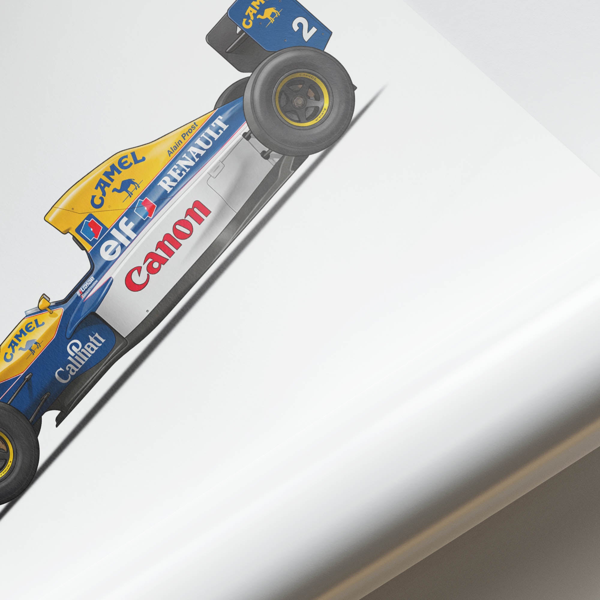 1993 Williams FW15C Alain Prost Canon – Car Print